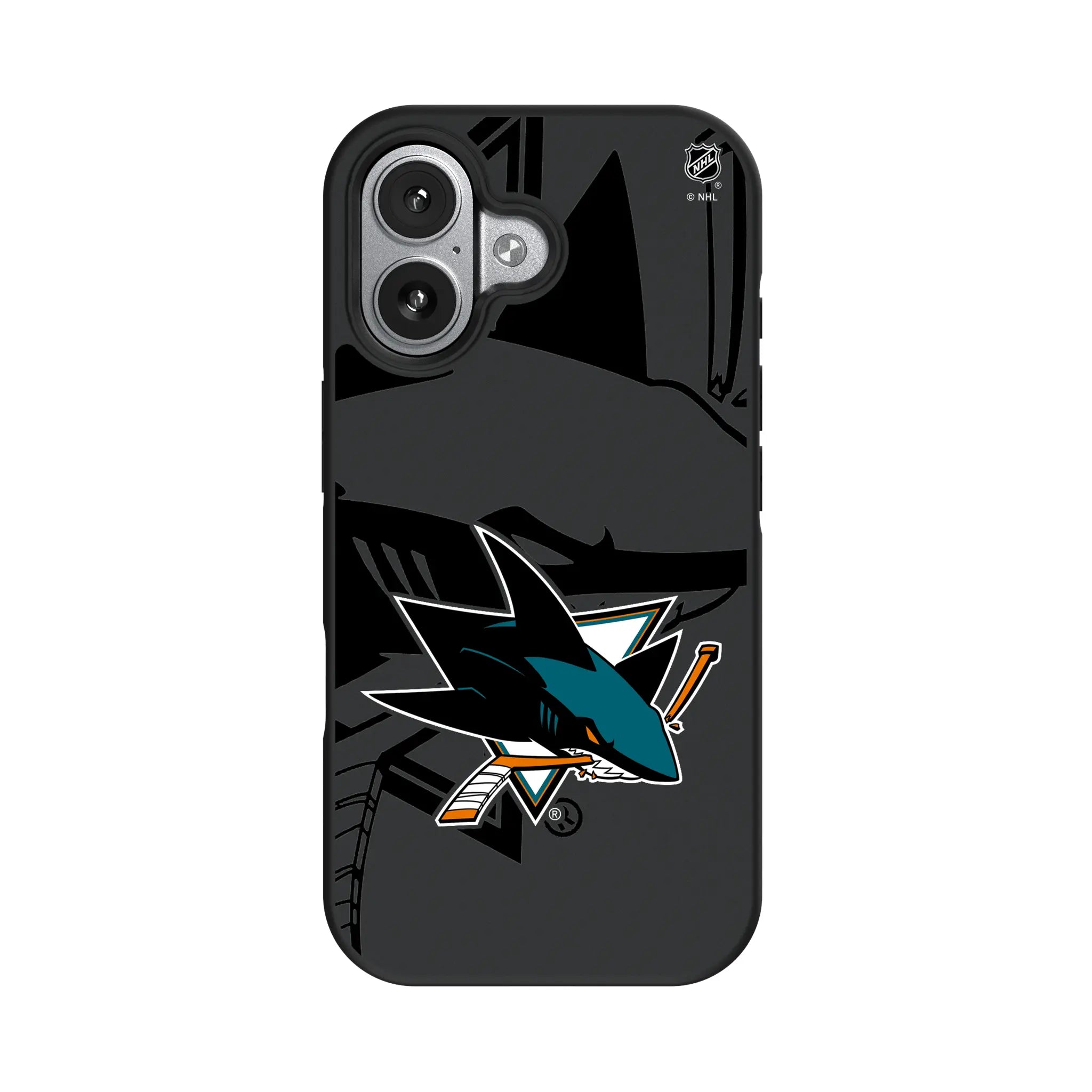 San Jose Sharks Monocolor Tilt iPhone Bump Phone Case for Apple iPhone#Device_iPhone 17
