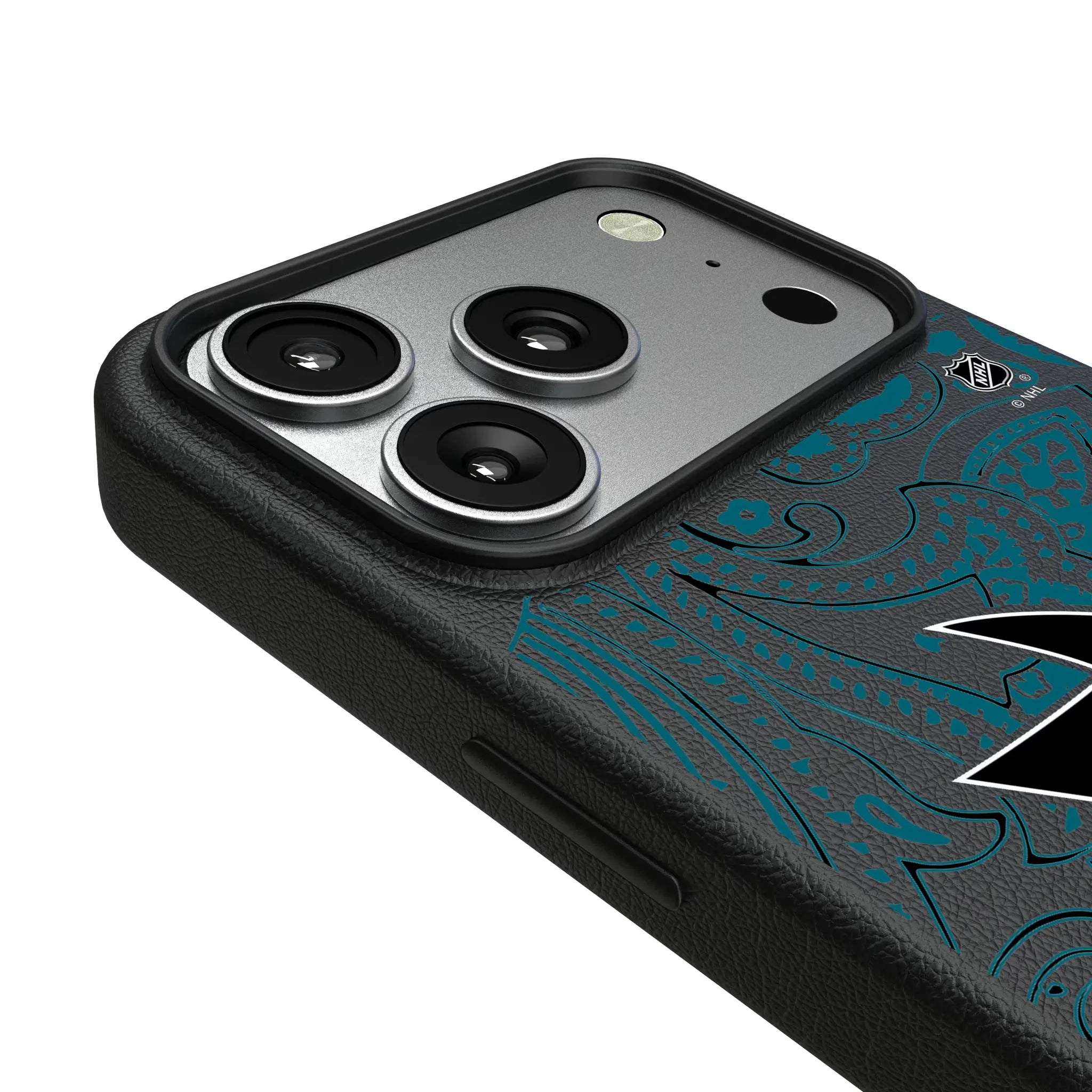 San Jose Sharks Paisley iPhone MagSafe Compatible Phone Case for Apple iPhone - Detail#Device_iPhone 17 Pro