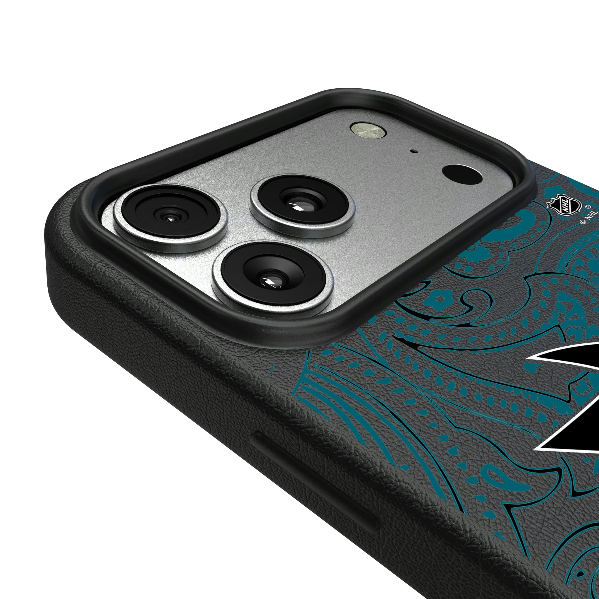 San Jose Sharks Paisley iPhone MagSafe Compatible Phone Case for Apple iPhone - Detail#Device_iPhone 17 Pro Max