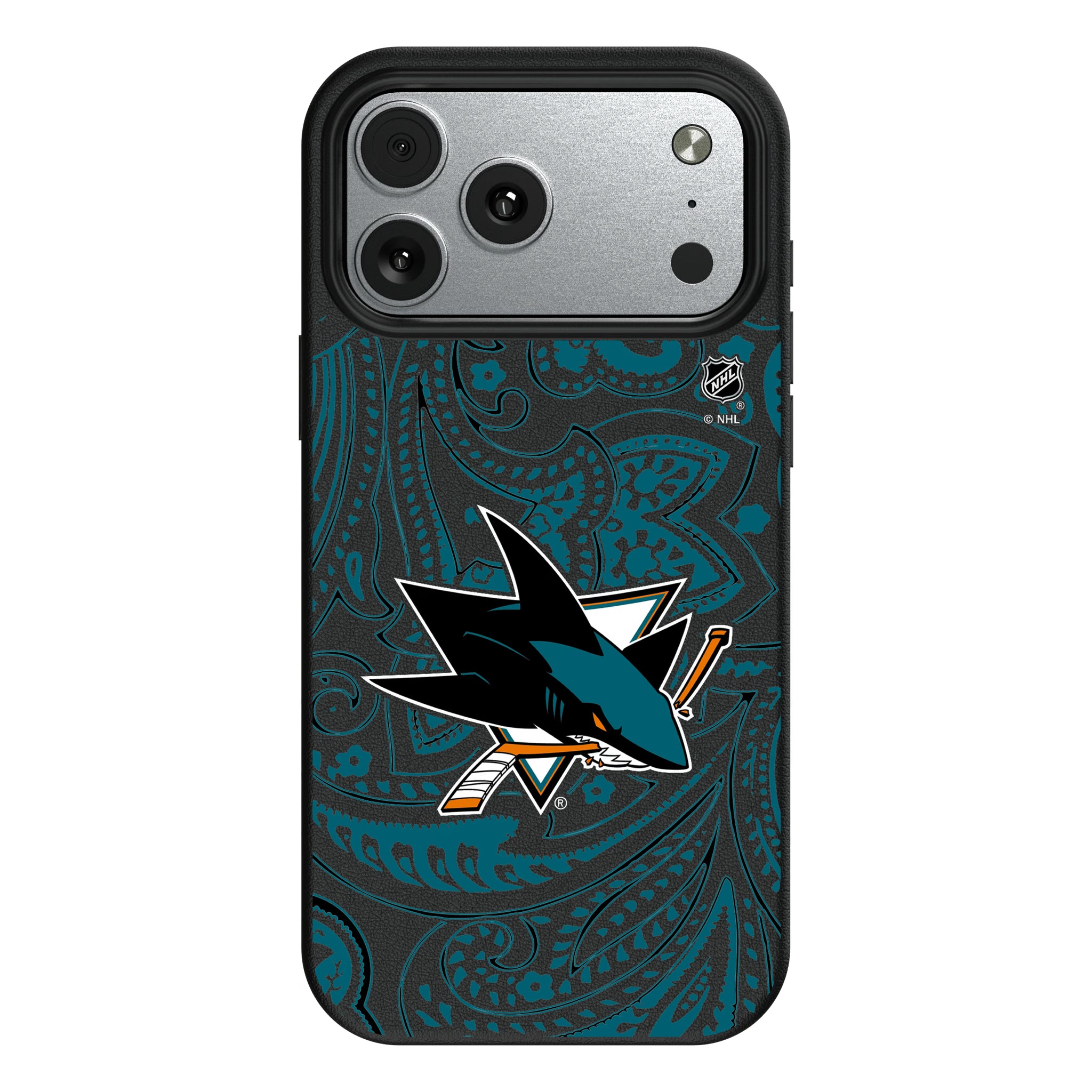 San Jose Sharks Paisley iPhone MagSafe Compatible Phone Case for Apple iPhone#Device_iPhone 17 Pro Max