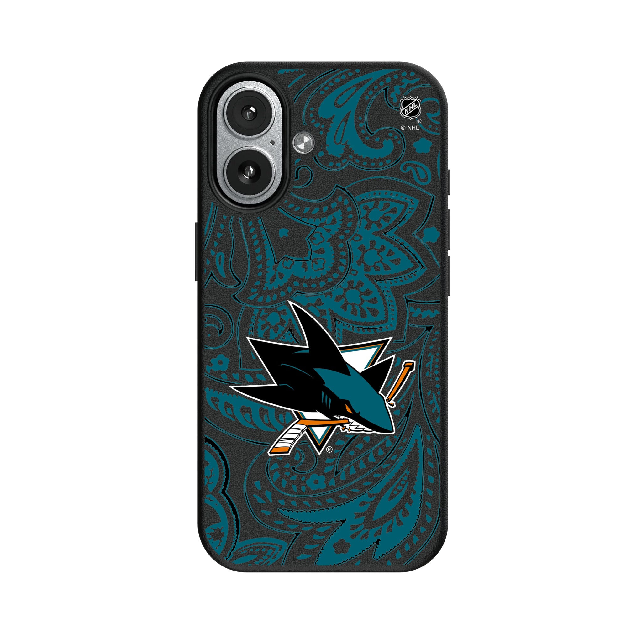 San Jose Sharks Paisley iPhone MagSafe Compatible Phone Case for Apple iPhone#Device_iPhone 17