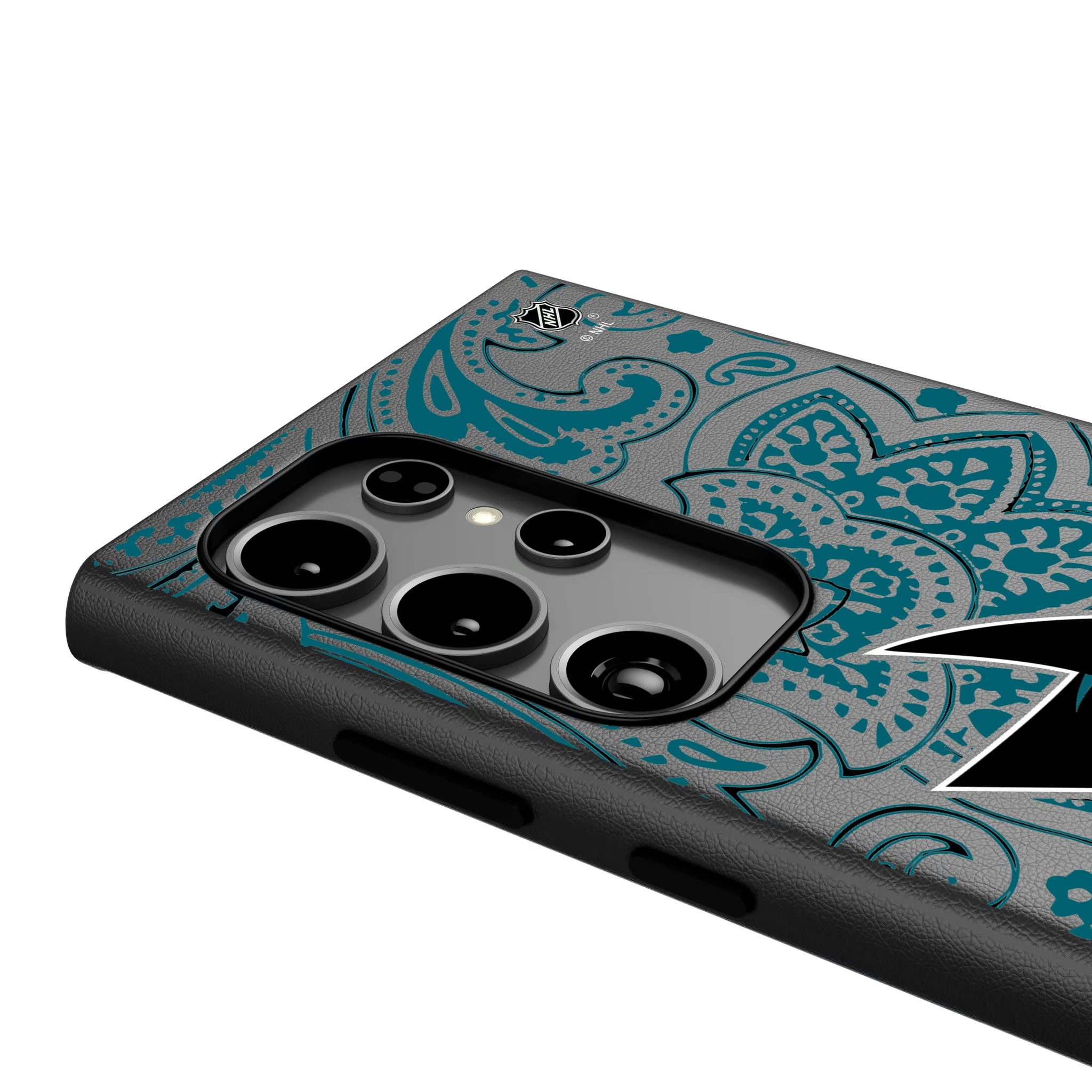 San Jose Sharks Paisley Galaxy MagSafe Compatible Phone Case for Samsung Galaxy - Detail