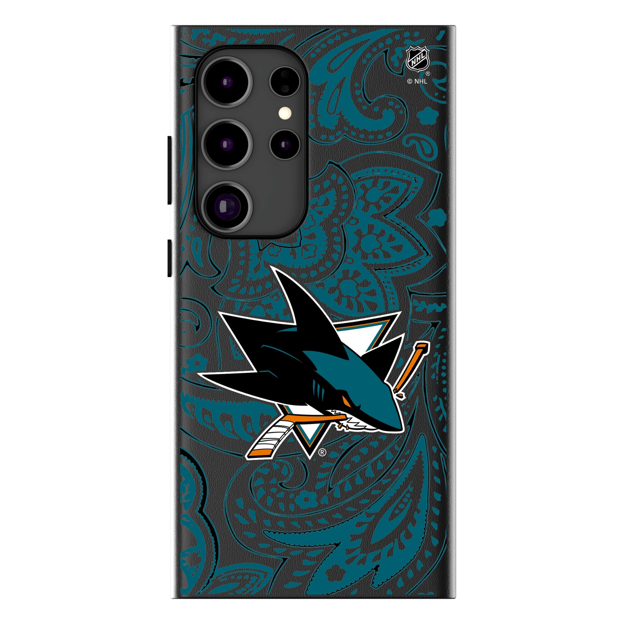 San Jose Sharks Paisley Galaxy MagSafe Compatible Phone Case for Samsung Galaxy