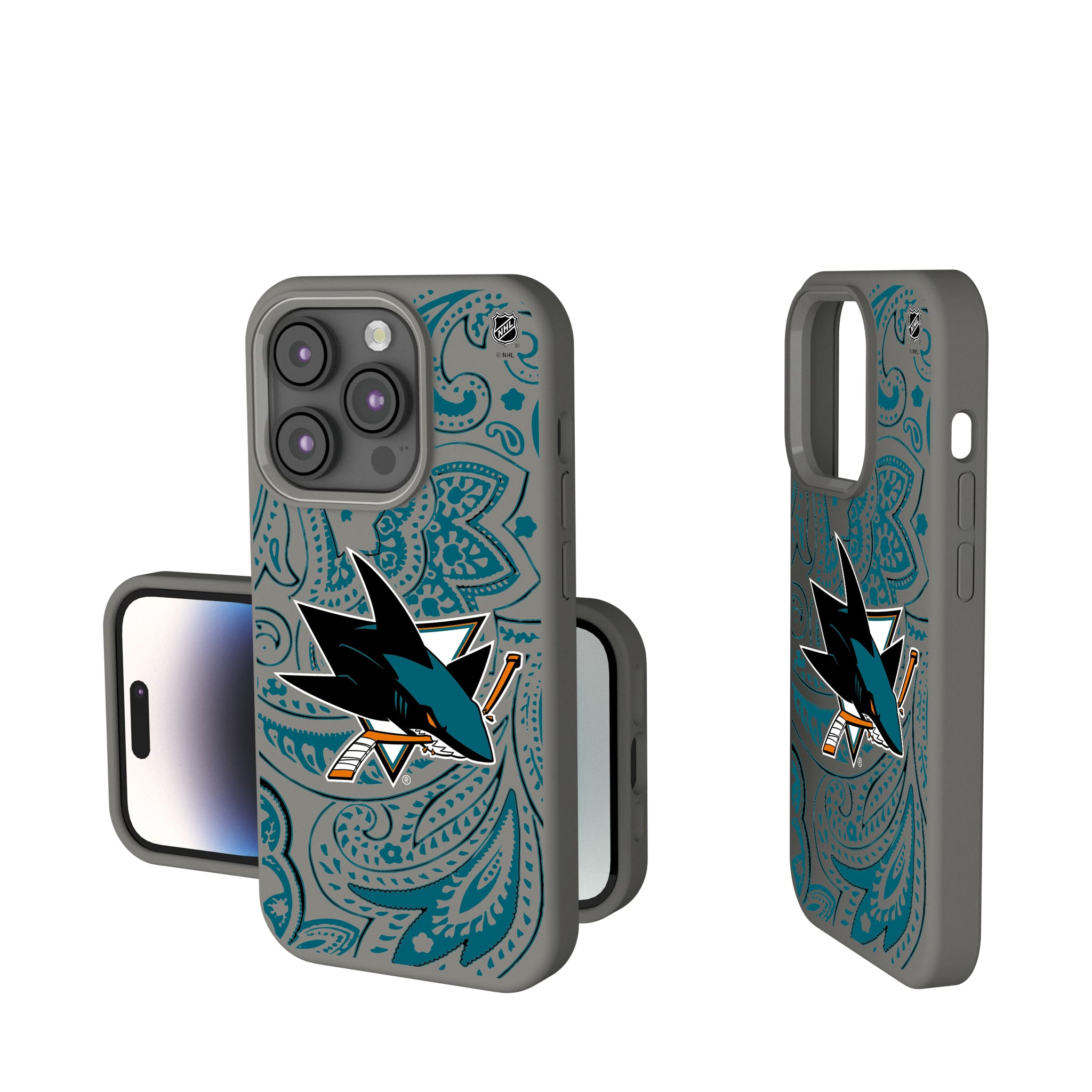 San Jose Sharks Paisley iPhone Soft Touch Phone Case for Apple iPhone