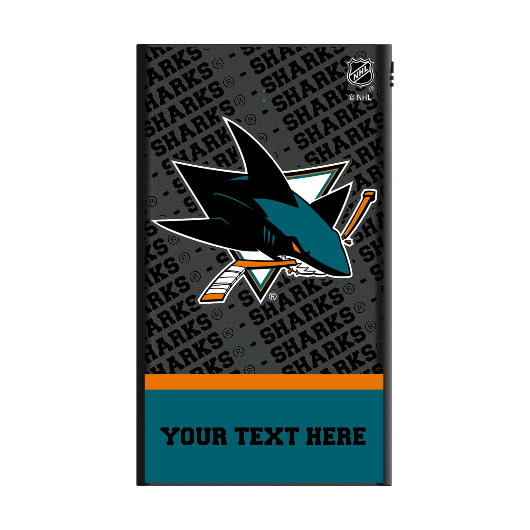 San Jose Sharks Personalized EndZone Plus 5000mAh Flat Powerbank