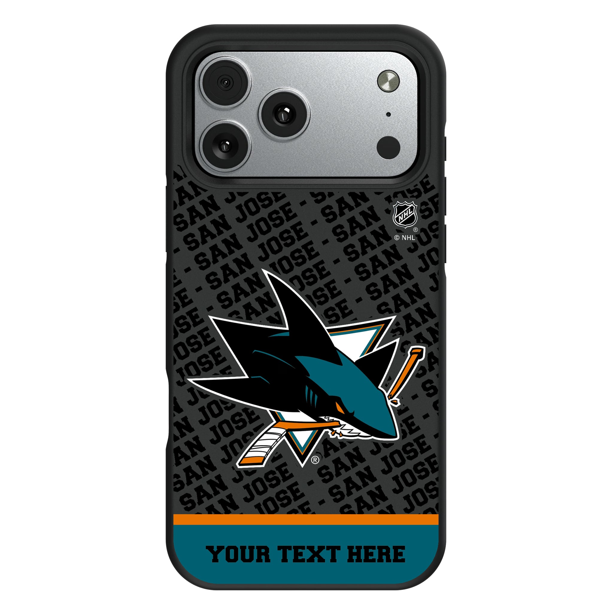 San Jose Sharks Personalized EndZone Plus iPhone Bump Phone Case for Apple iPhone#Device_iPhone 17 Pro Max