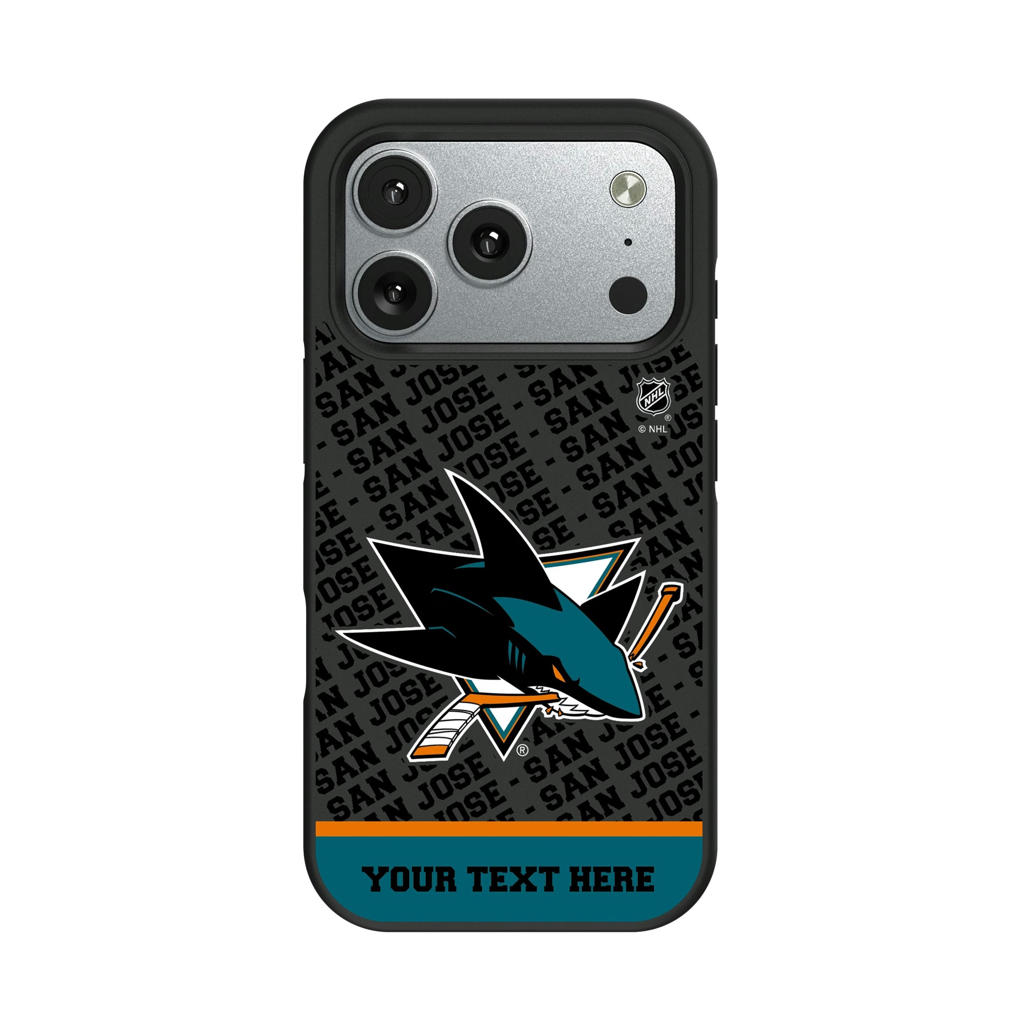 San Jose Sharks Personalized EndZone Plus iPhone Bump Phone Case for Apple iPhone#Device_iPhone 17 Pro