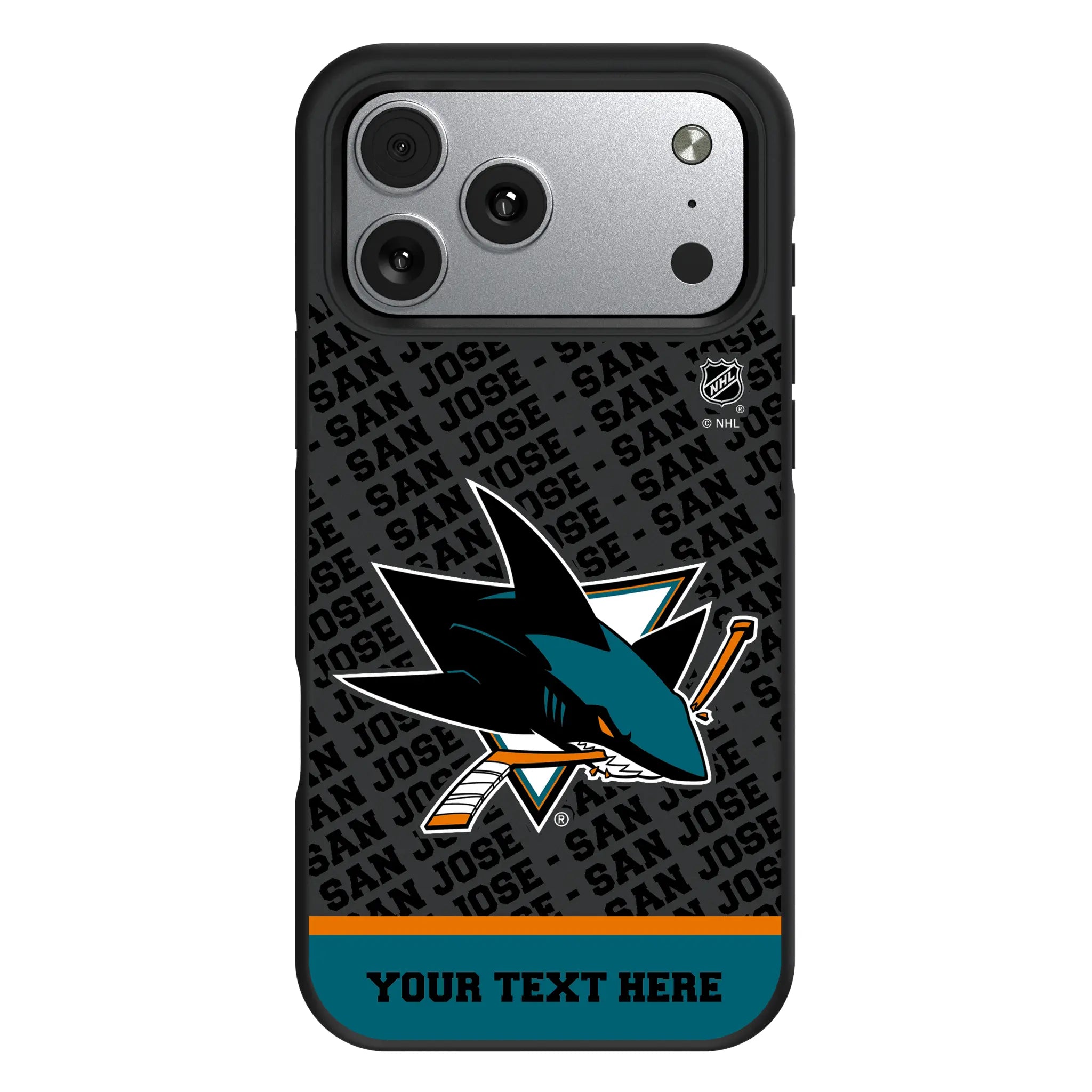 San Jose Sharks Personalized EndZone Plus iPhone Bump Phone Case for Apple iPhone#Device_iPhone 17 Pro Max