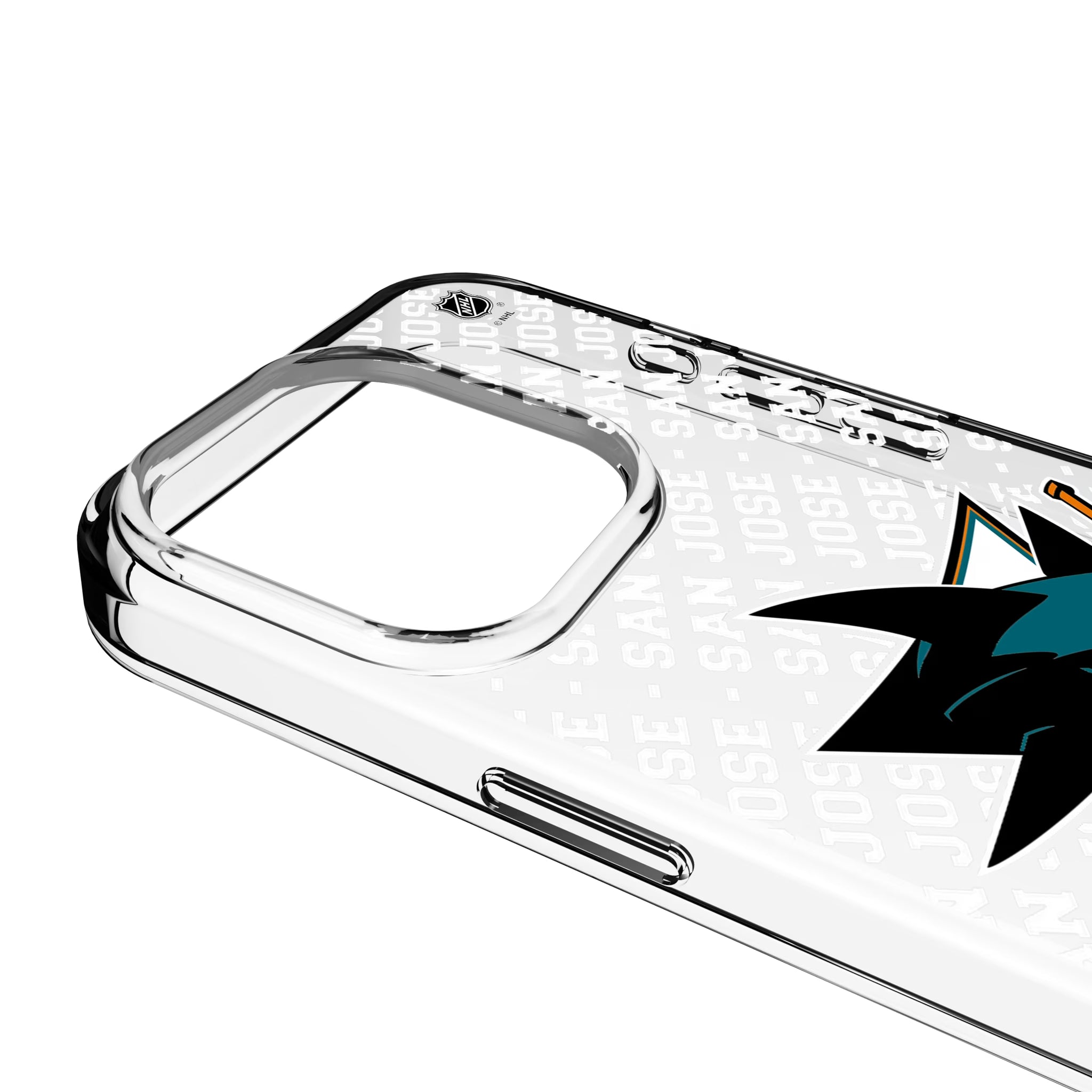 San Jose Sharks Personalized EndZone Plus iPhone Clear Phone Case for Apple iPhone - Detail