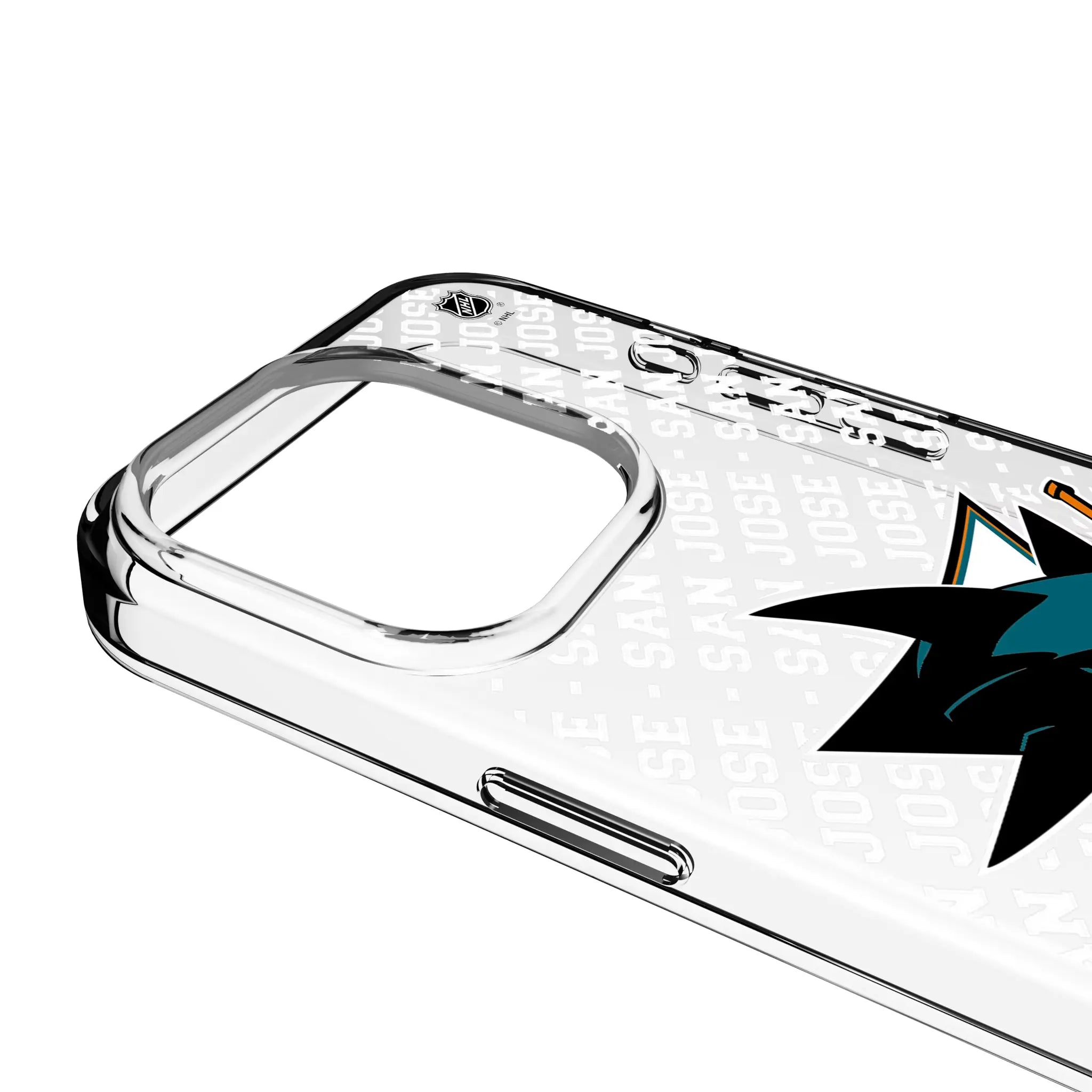 San Jose Sharks Personalized EndZone Plus iPhone Clear Phone Case for Apple iPhone - Detail