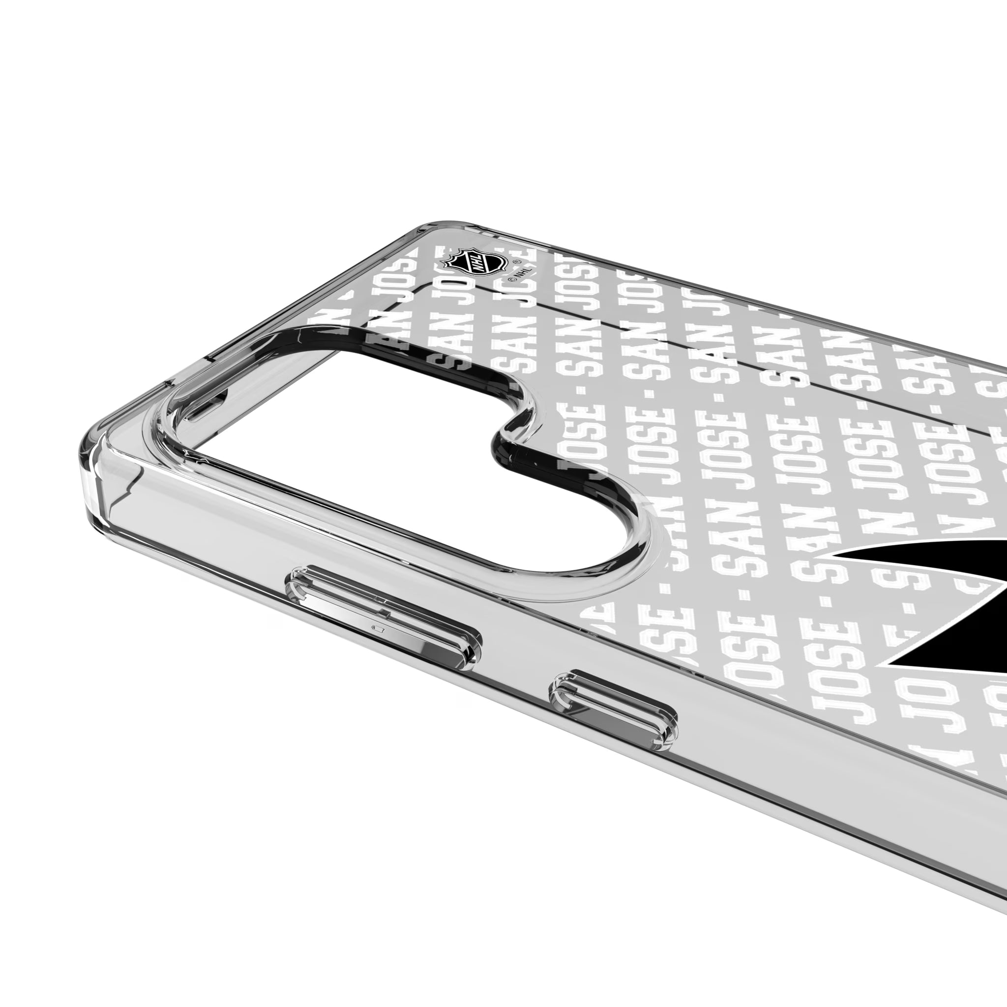 San Jose Sharks Personalized EndZone Plus Galaxy Clear Phone Case for Samsung Galaxy - Detail