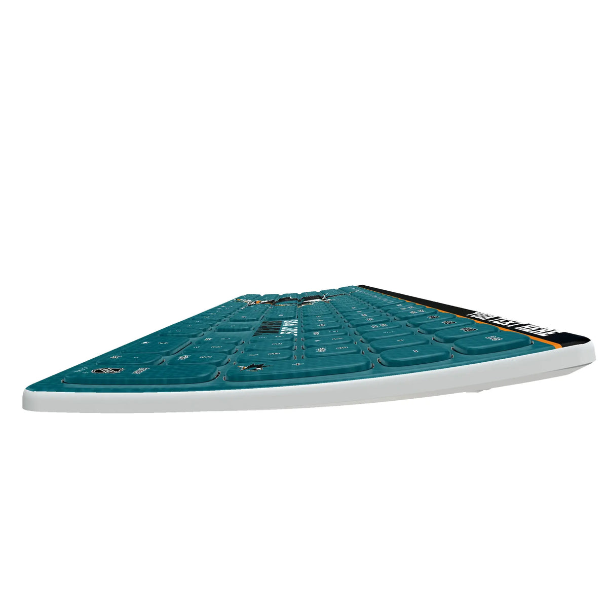 San Jose Sharks Personalized Endzone Solid KKB605 Curved Wireless Keyboard