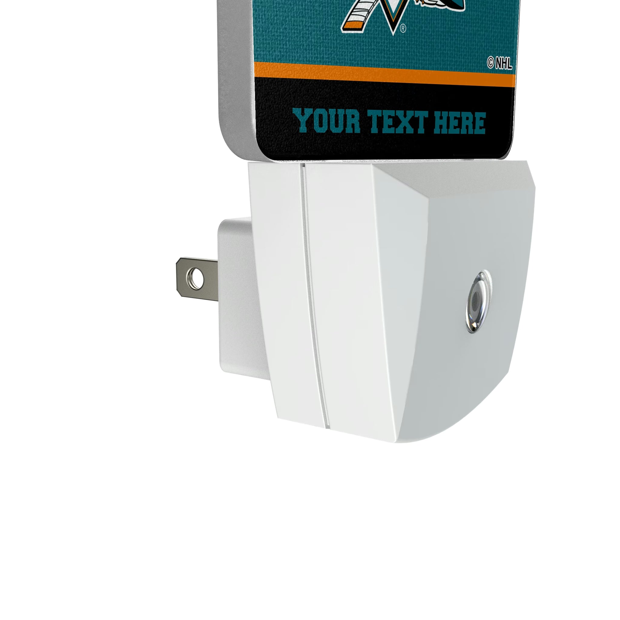 San Jose Sharks Personalized Endzone Solid Night Light 2-Pack - Detail