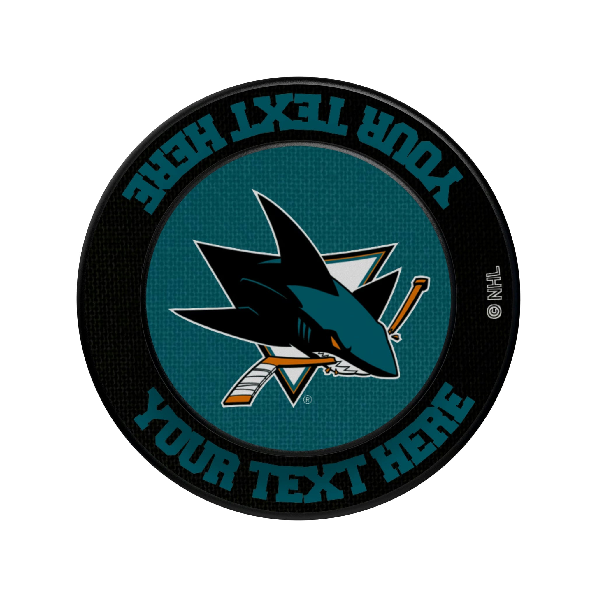 San Jose Sharks Personalized Endzone Solid Popsockets Round Magnetic