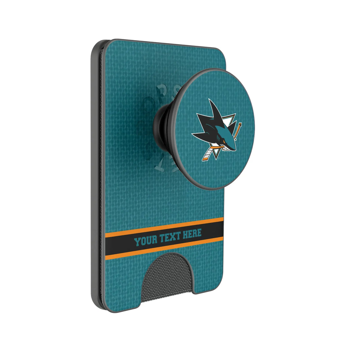 San Jose Sharks Personalized Endzone Solid Popsockets Wallet Magnetic
