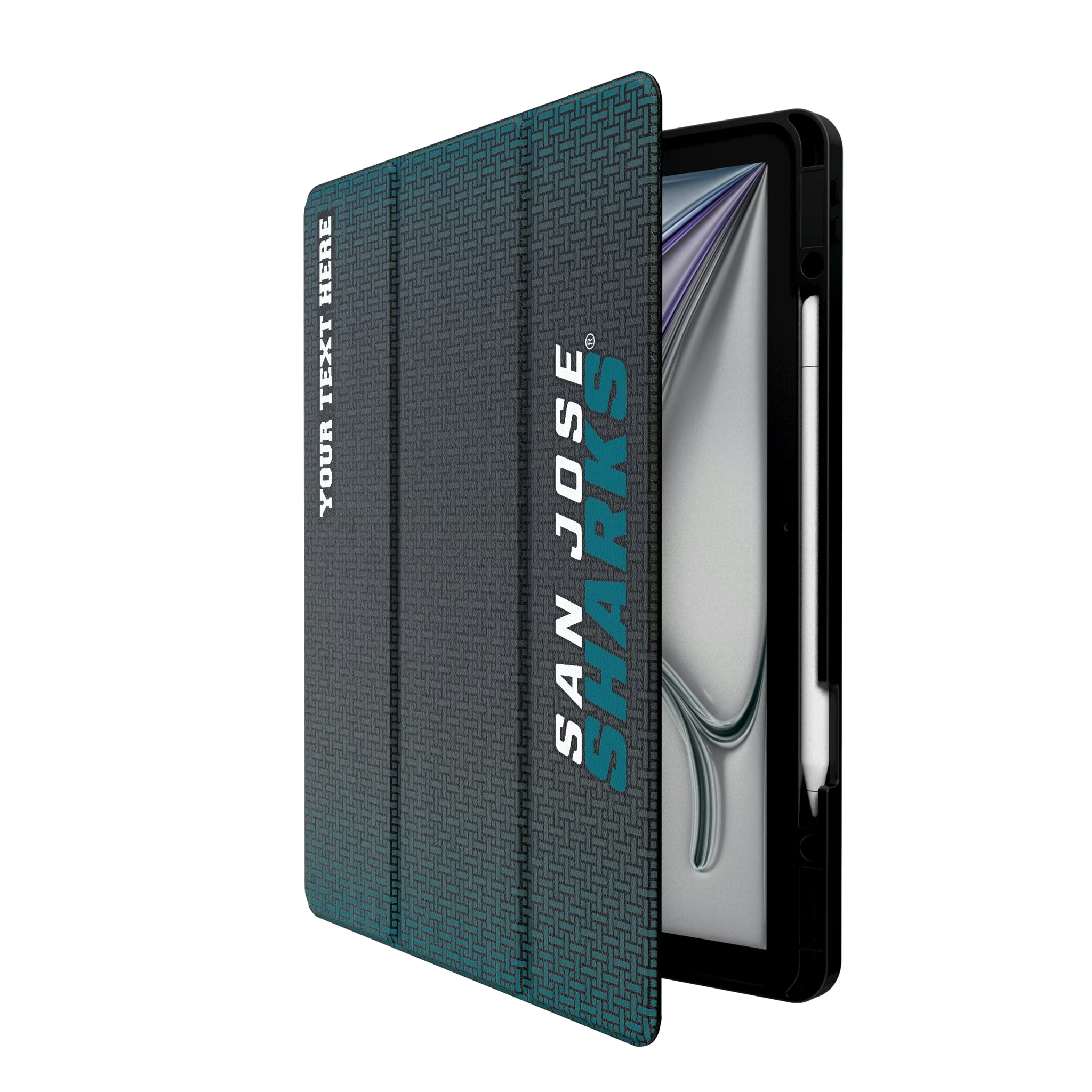 San Jose Sharks Personalized Linen iPad Tablet Case for Apple iPad