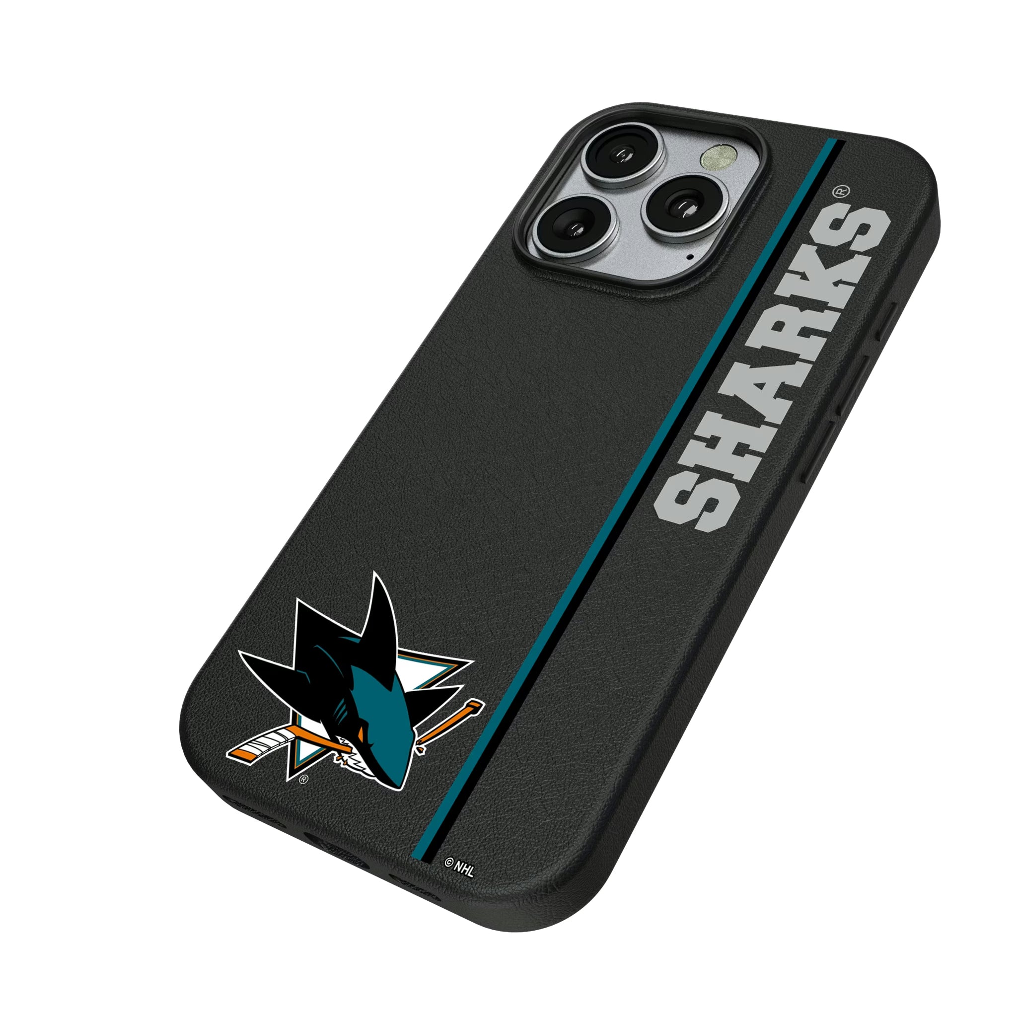 San Jose Sharks Personalized Sidebard iPhone MagSafe Compatible Phone Case for Apple iPhone - Isometric View