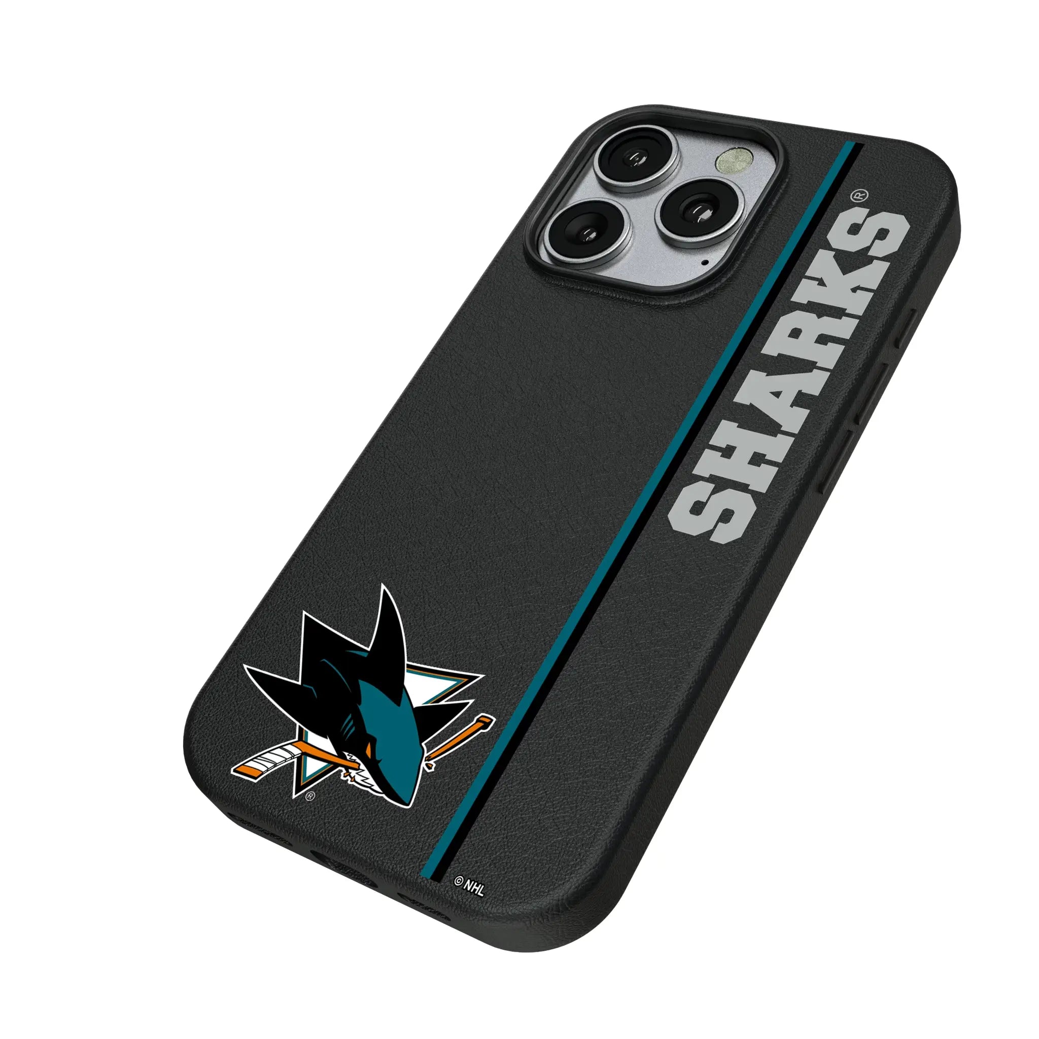 San Jose Sharks Personalized Sidebard iPhone MagSafe Compatible Phone Case for Apple iPhone - Isometric View