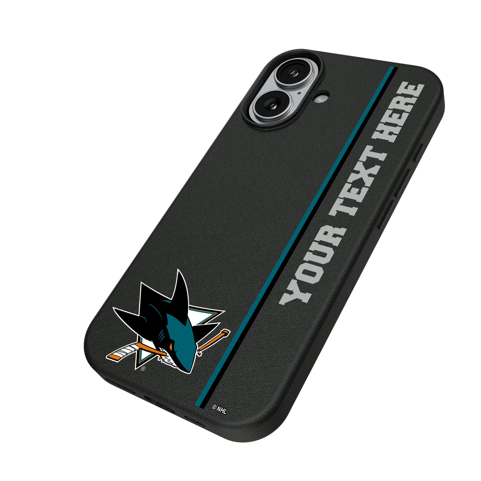 San Jose Sharks Personalized Sidebard iPhone MagSafe Compatible Phone Case for Apple iPhone - Isometric View#Device_iPhone 17