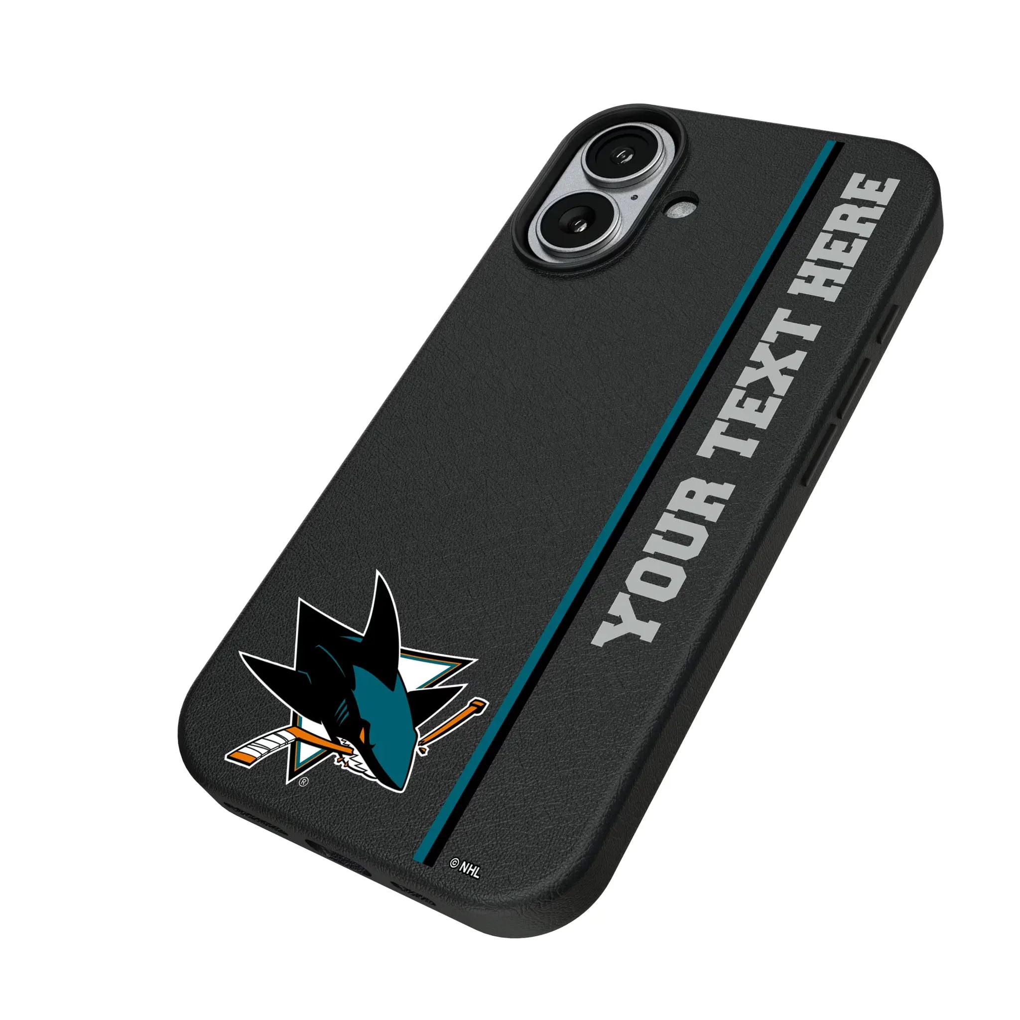 San Jose Sharks Personalized Sidebard iPhone MagSafe Compatible Phone Case for Apple iPhone - Isometric View#Device_iPhone 17