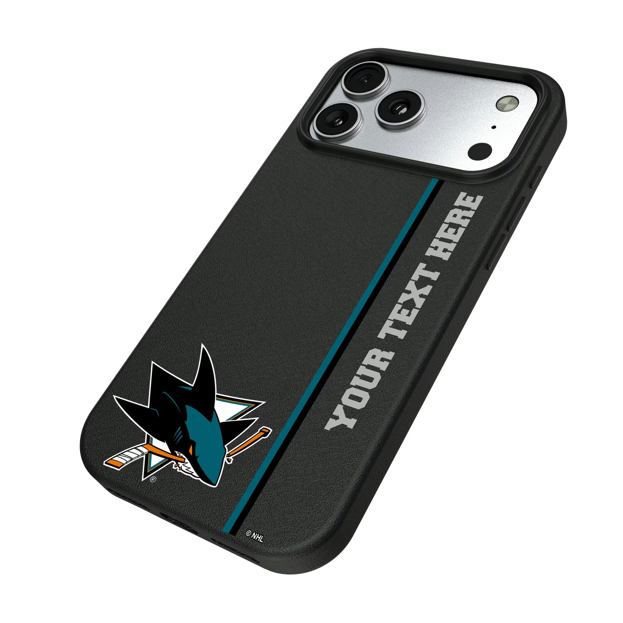 San Jose Sharks Personalized Sidebard iPhone MagSafe Compatible Phone Case for Apple iPhone - Isometric View#Device_iPhone 17 Pro Max