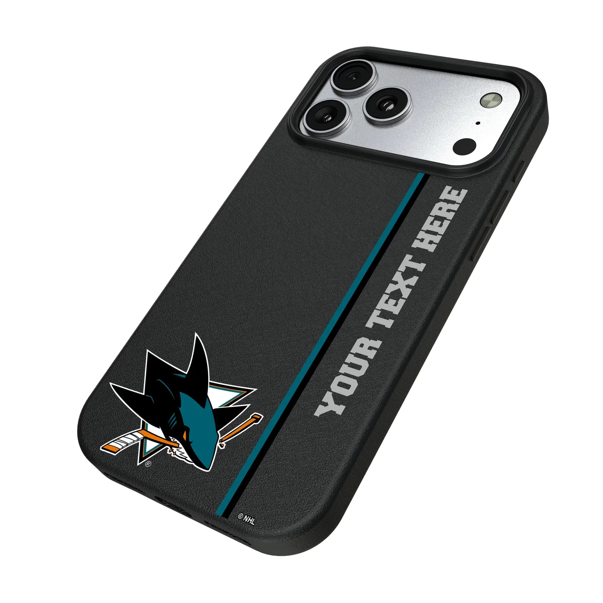 San Jose Sharks Personalized Sidebard iPhone MagSafe Compatible Phone Case for Apple iPhone - Isometric View#Device_iPhone 17 Pro Max