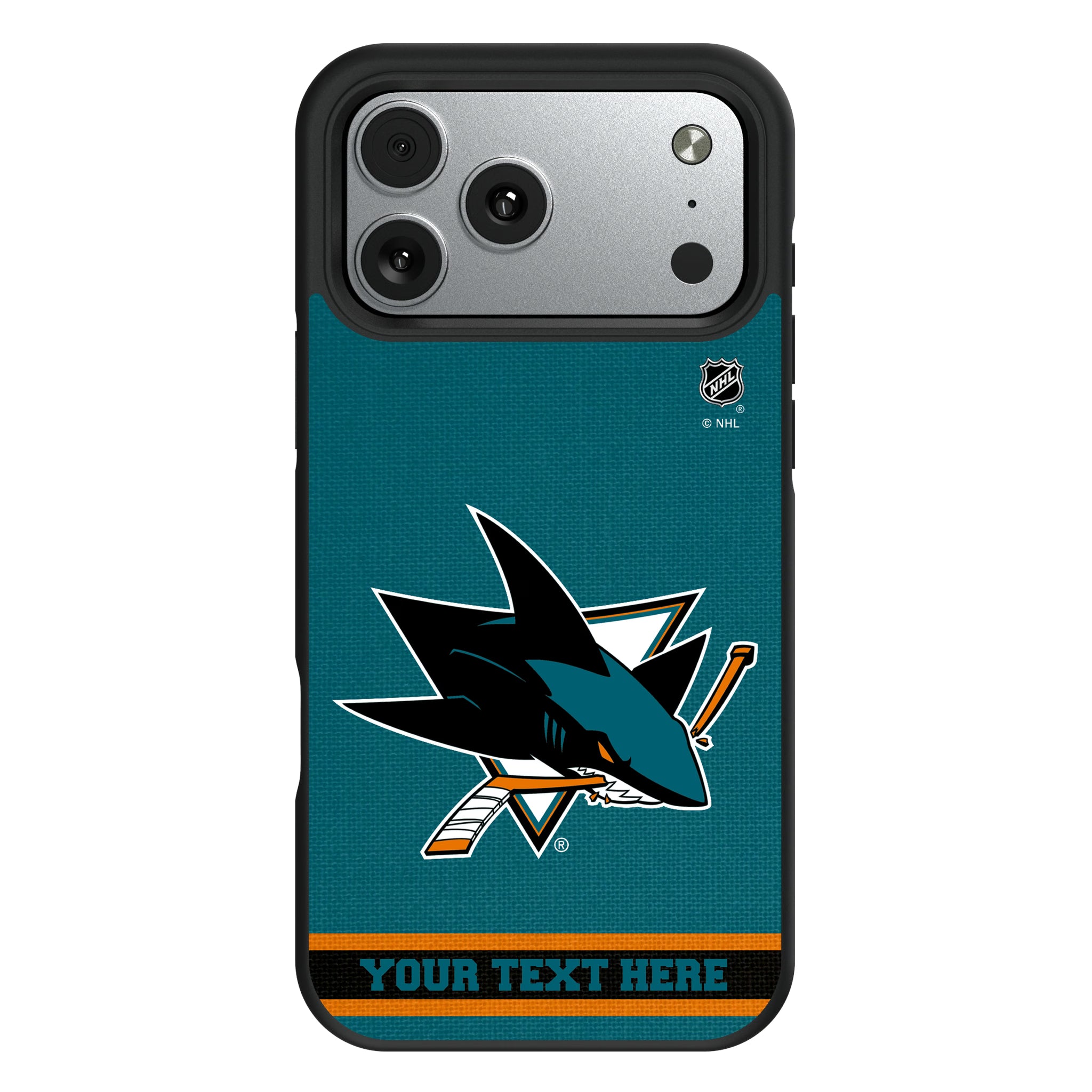 San Jose Sharks Personalized Stripe iPhone Bump Phone Case for Apple iPhone#Device_iPhone 17 Pro Max