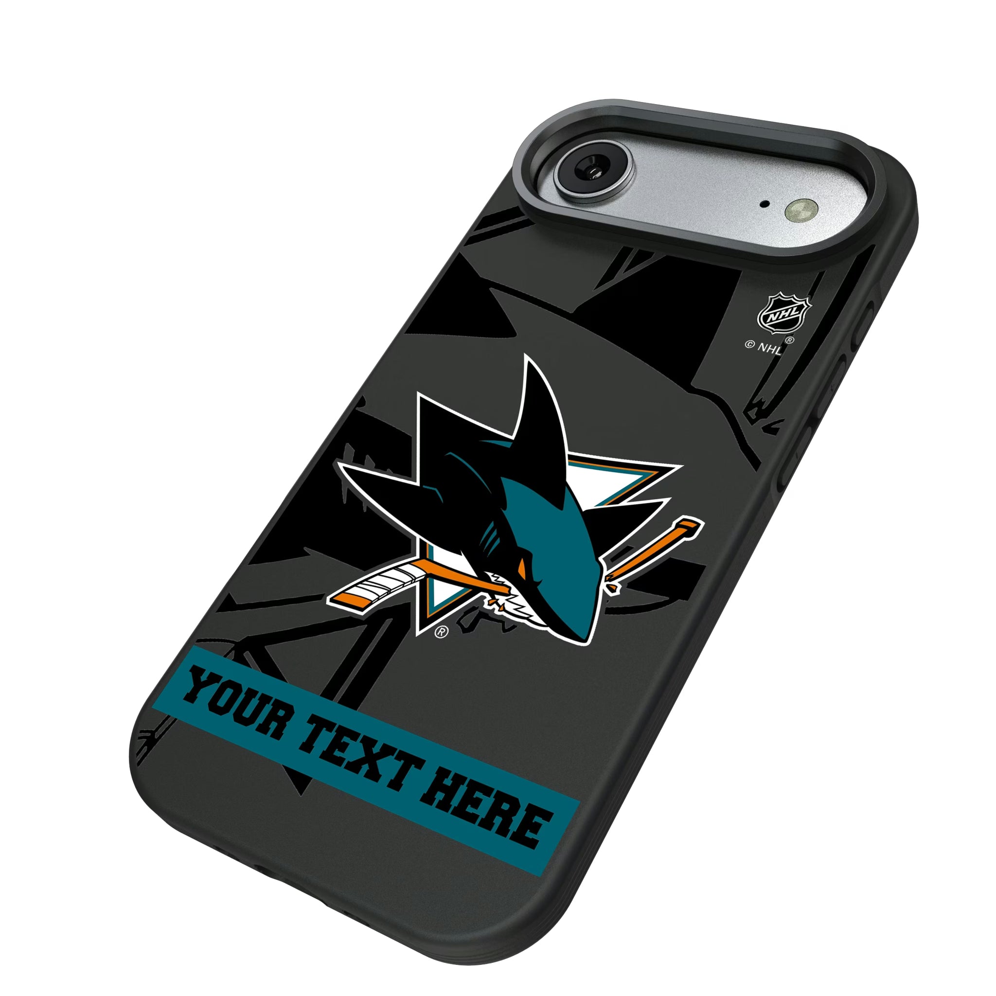 San Jose Sharks Personalized Tilt iPhone Bump Phone Case for Apple iPhone - Isometric View#Device_iPhone Air