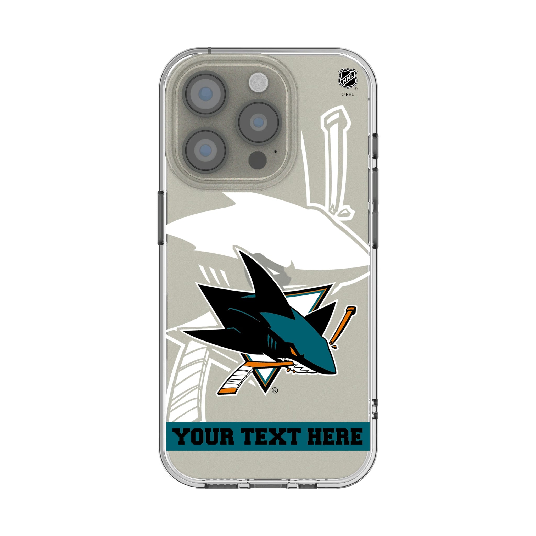 San Jose Sharks Personalized Tilt iPhone Clear Phone Case for Apple iPhone