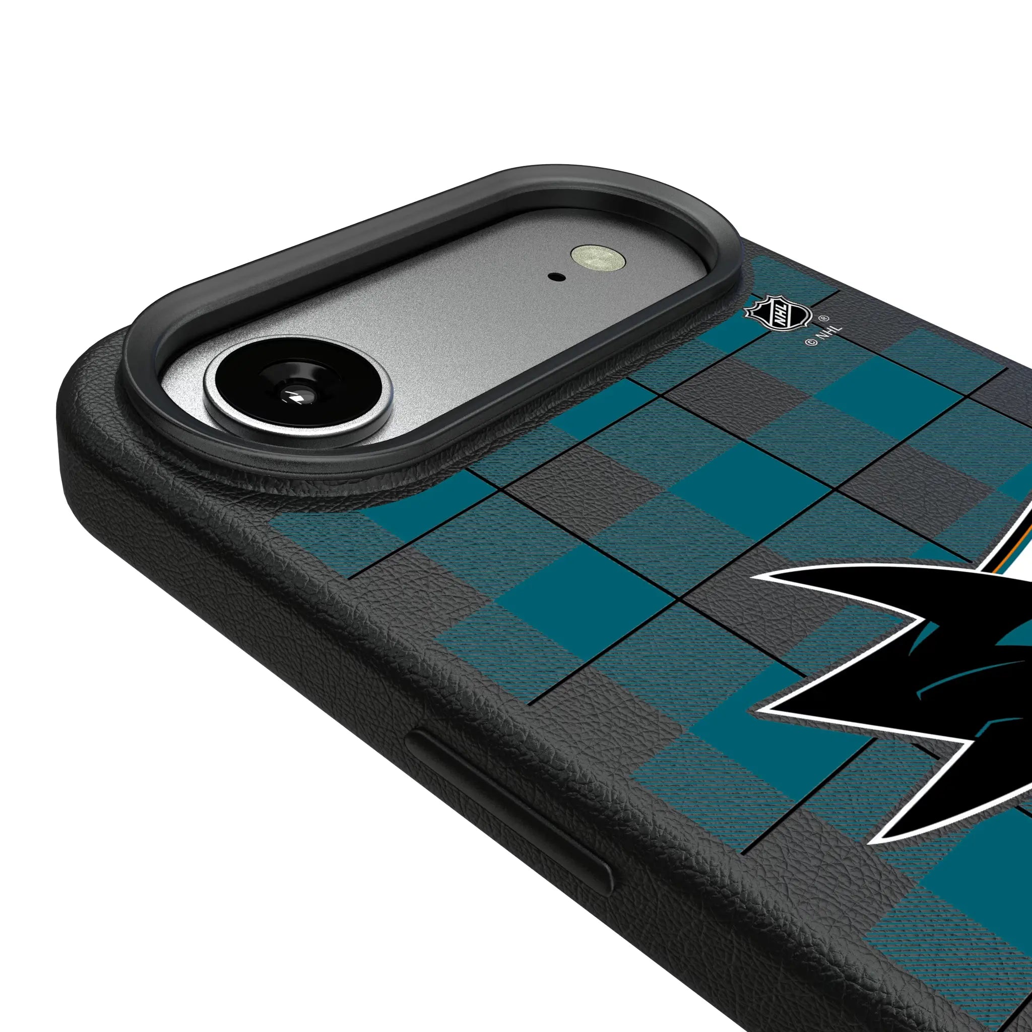 San Jose Sharks Plaid iPhone MagSafe Compatible Phone Case for Apple iPhone - Detail#Device_iPhone Air