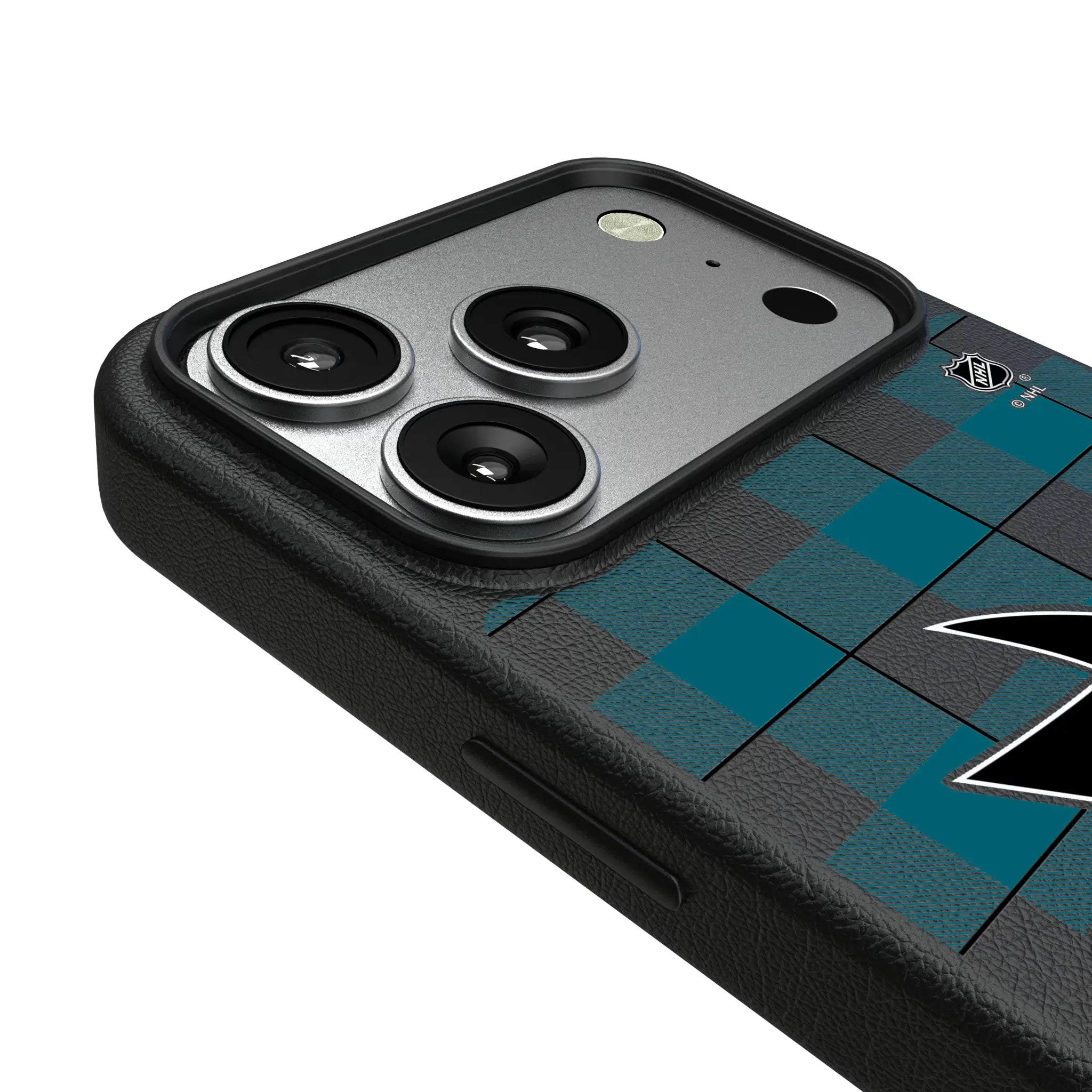 San Jose Sharks Plaid iPhone MagSafe Compatible Phone Case for Apple iPhone - Detail#Device_iPhone 17 Pro