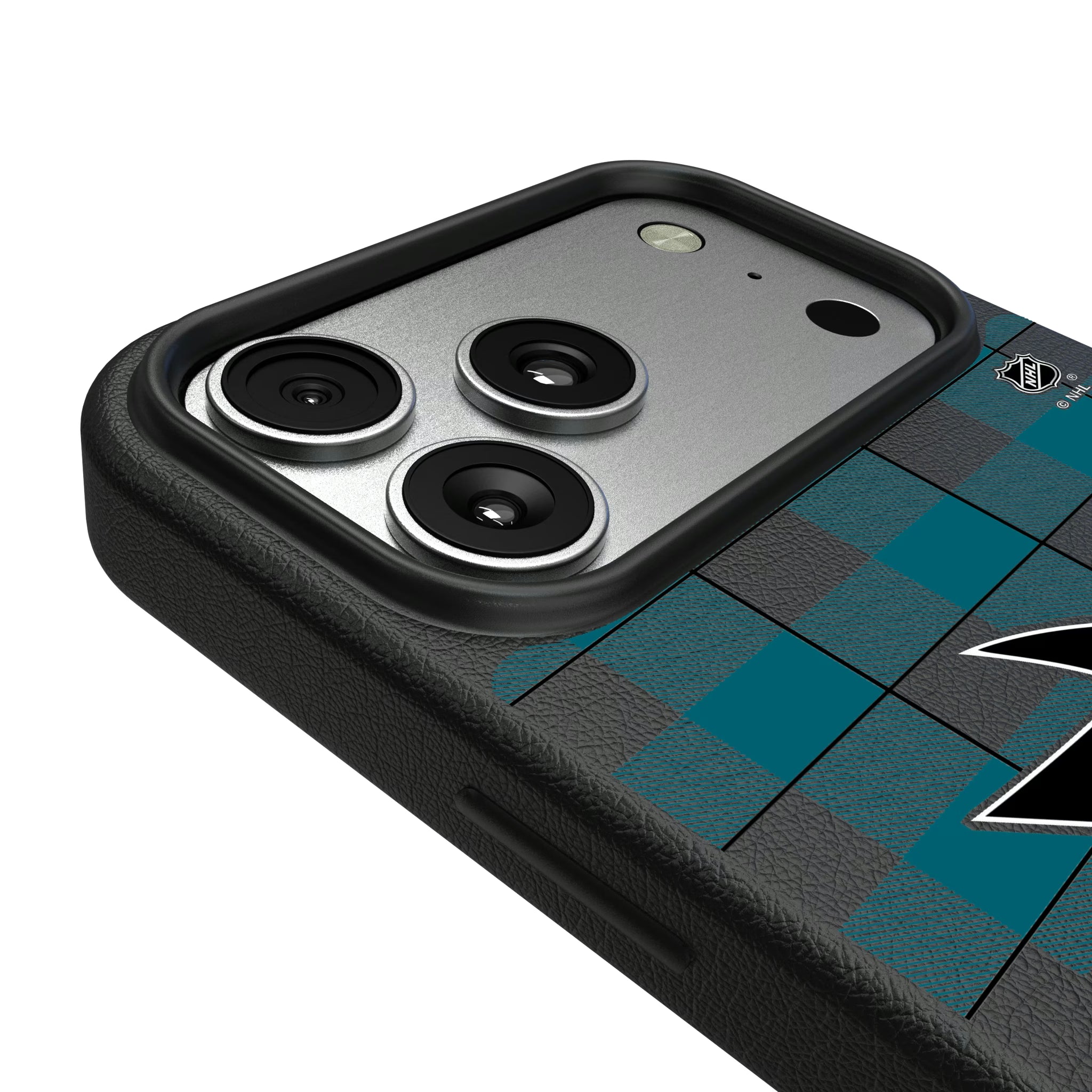 San Jose Sharks Plaid iPhone MagSafe Compatible Phone Case for Apple iPhone - Detail#Device_iPhone 17 Pro Max
