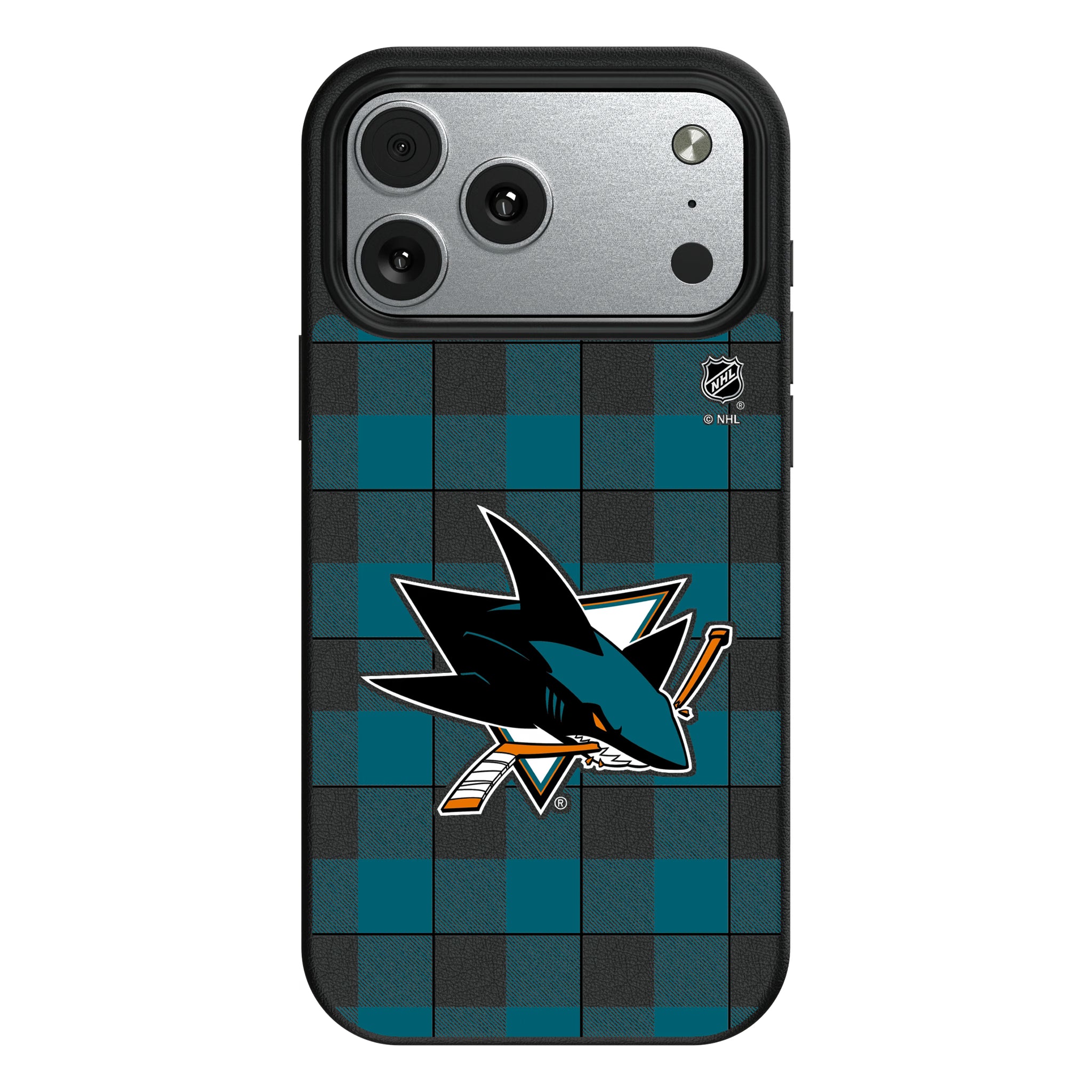 San Jose Sharks Plaid iPhone MagSafe Compatible Phone Case for Apple iPhone#Device_iPhone 17 Pro Max