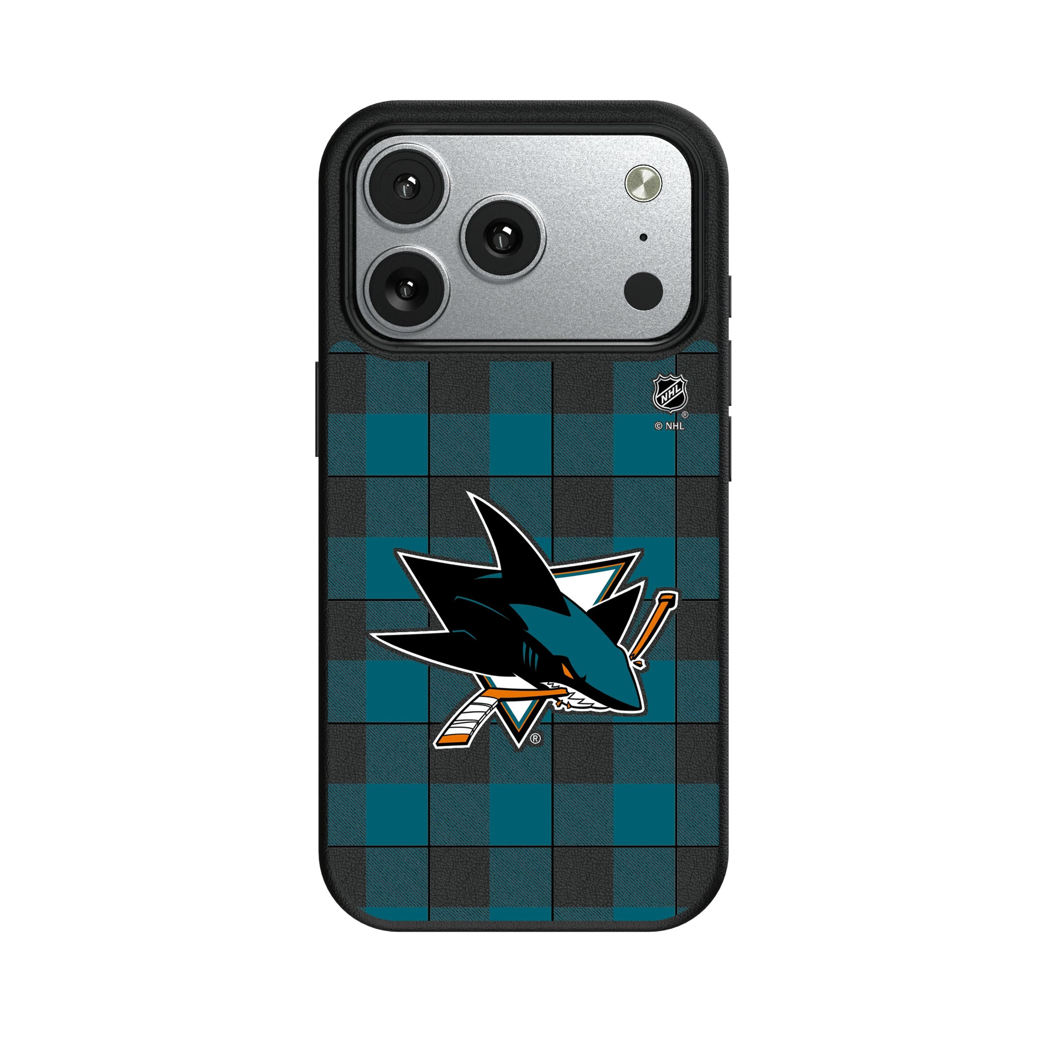San Jose Sharks Plaid iPhone MagSafe Compatible Phone Case for Apple iPhone#Device_iPhone 17 Pro