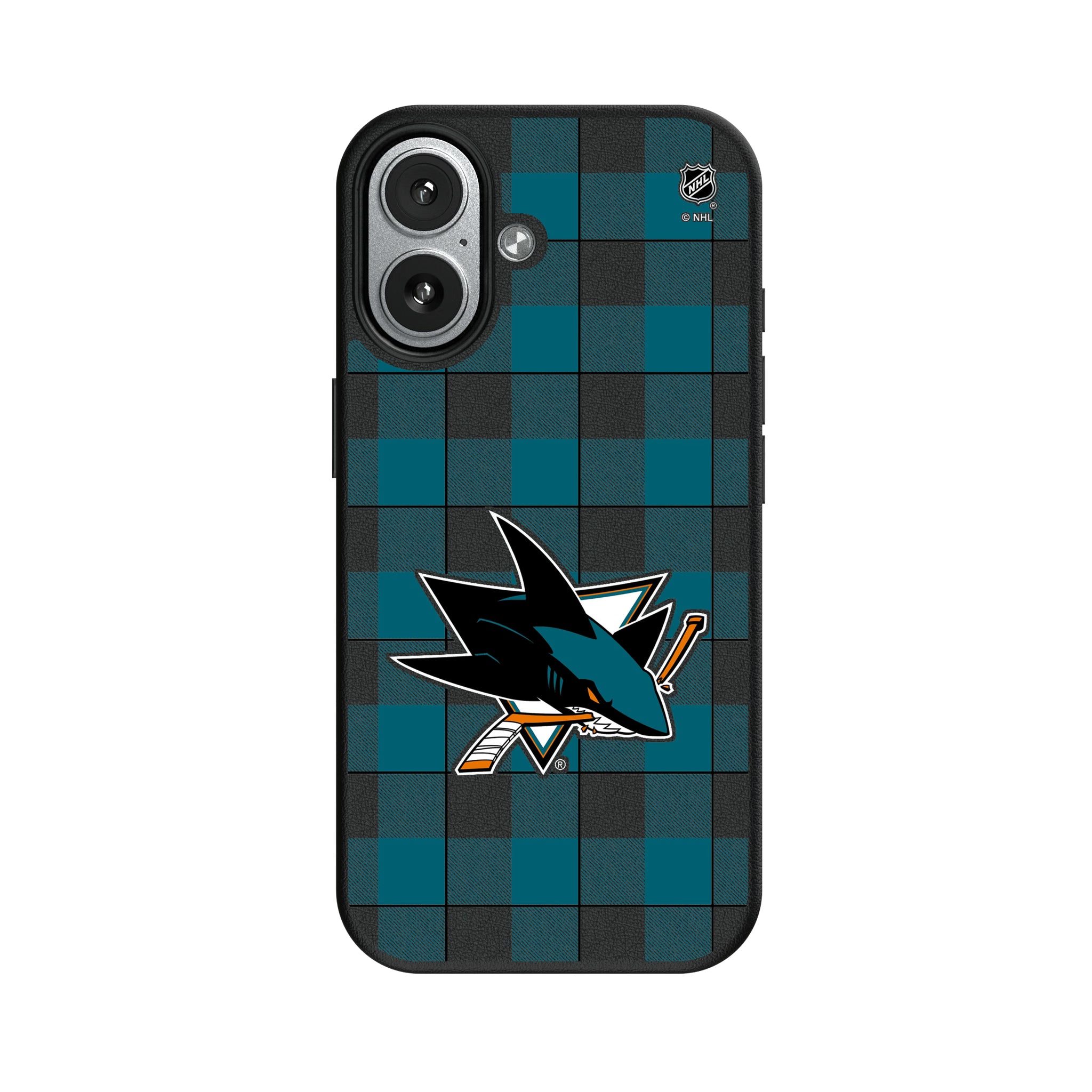 San Jose Sharks Plaid iPhone MagSafe Compatible Phone Case for Apple iPhone#Device_iPhone 17