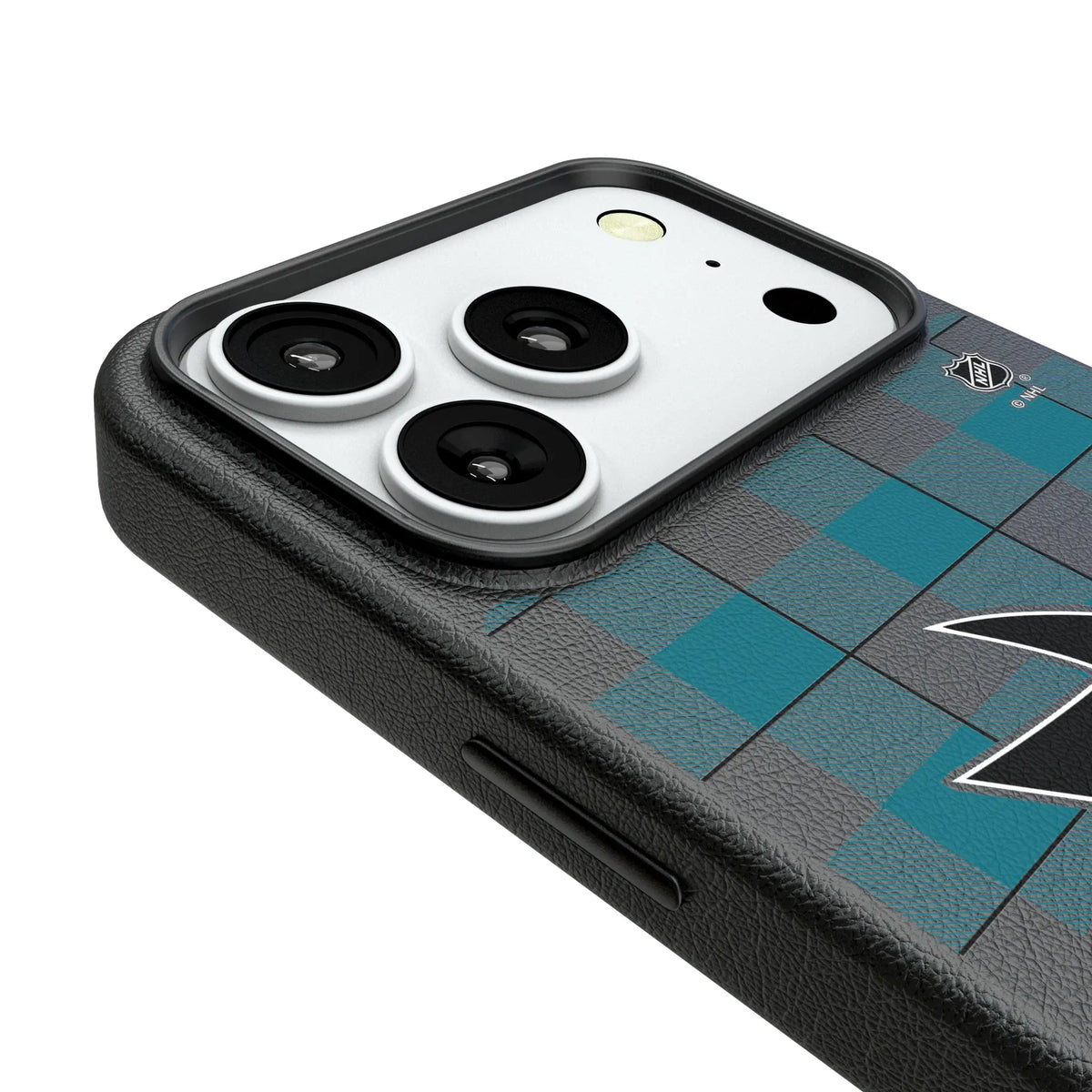 San Jose Sharks Plaid iPhone MagSafe Compatible Phone Case for Apple iPhone - Detail#Device_iPhone 18 Pro