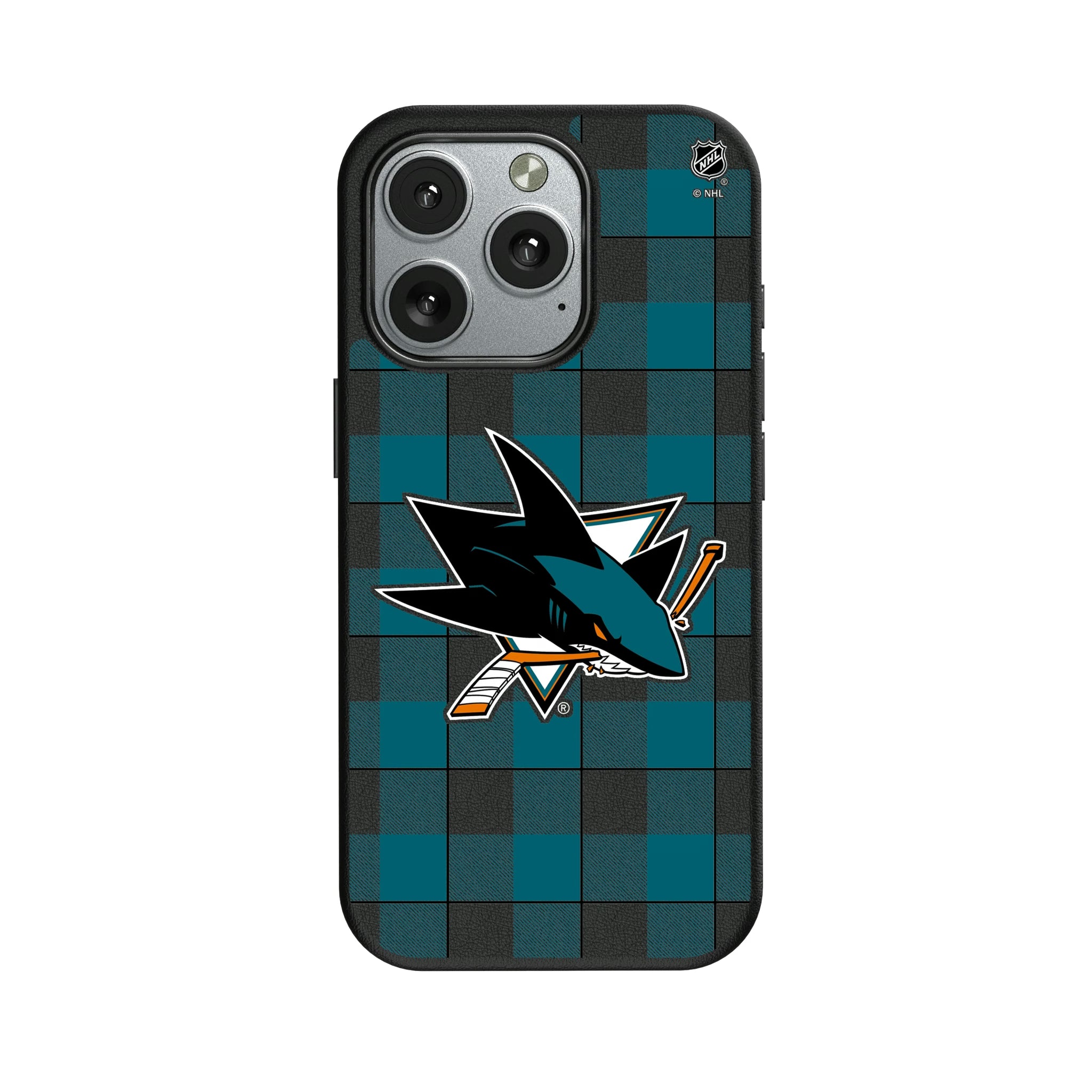 San Jose Sharks Plaid iPhone MagSafe Compatible Phone Case for Apple iPhone