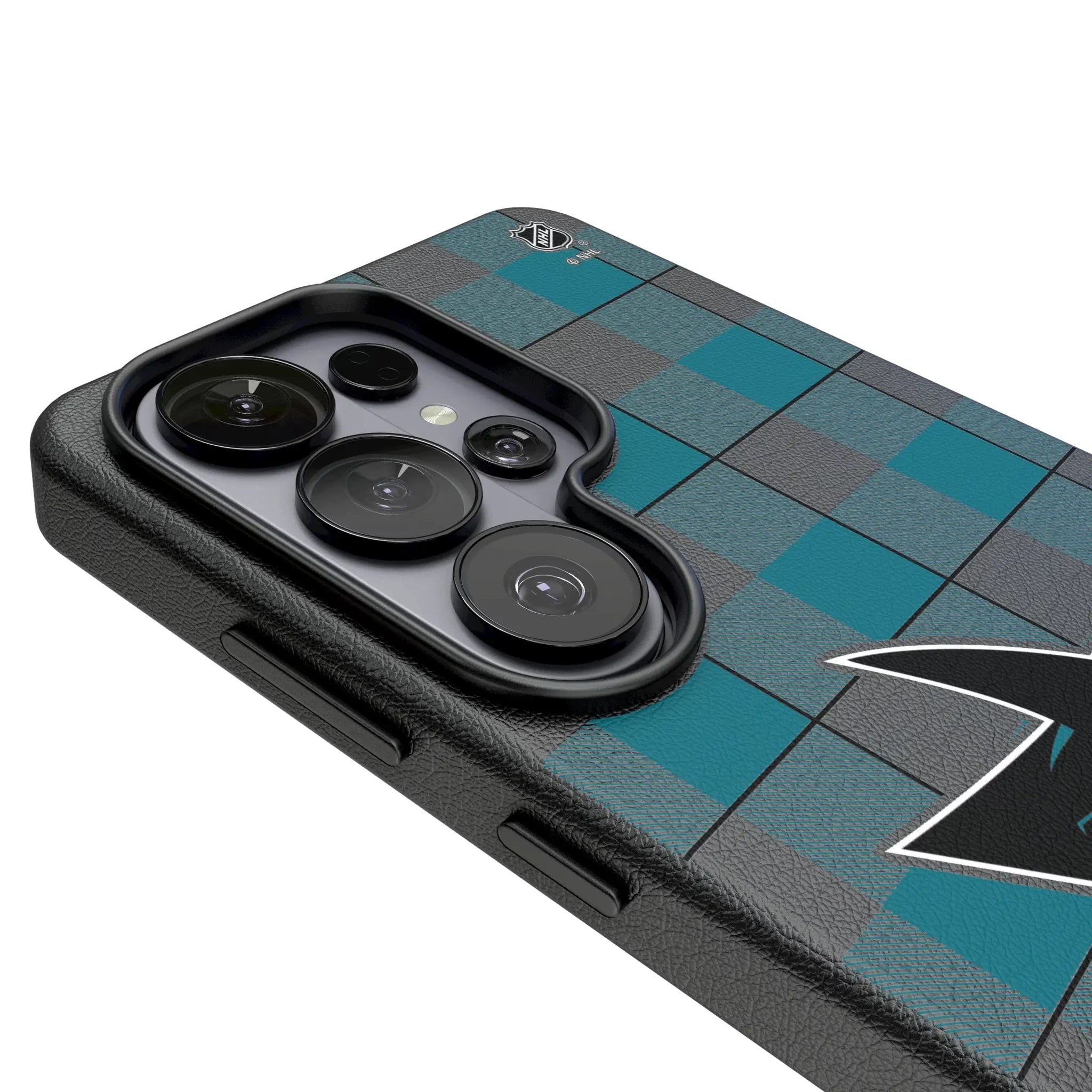 San Jose Sharks Plaid Galaxy MagSafe Compatible Phone Case for Samsung Galaxy - Detail#Device_Galaxy S26 Ultra