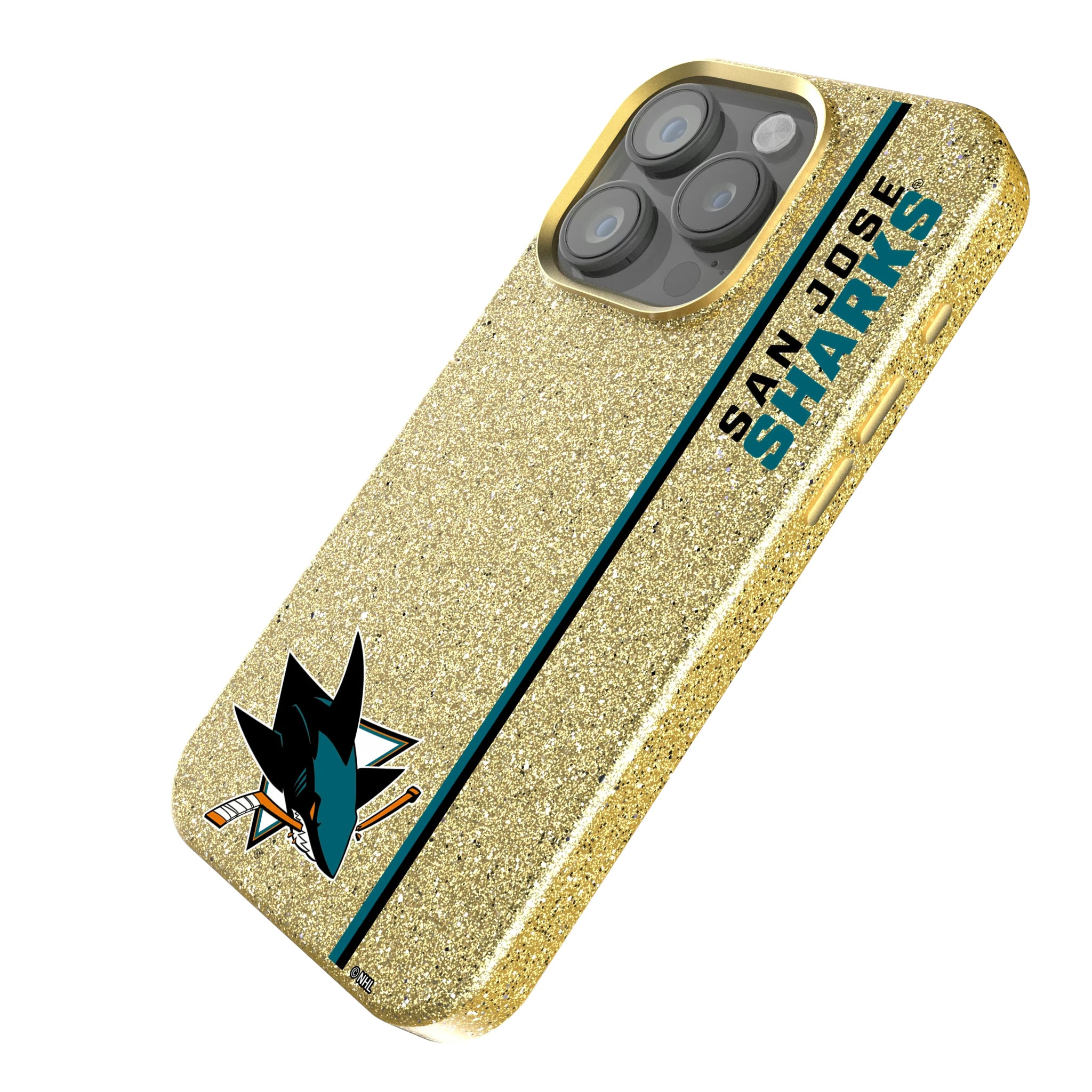 San Jose Sharks Sidebar iPhone Bling Phone Case for Apple iPhone - Isometric View