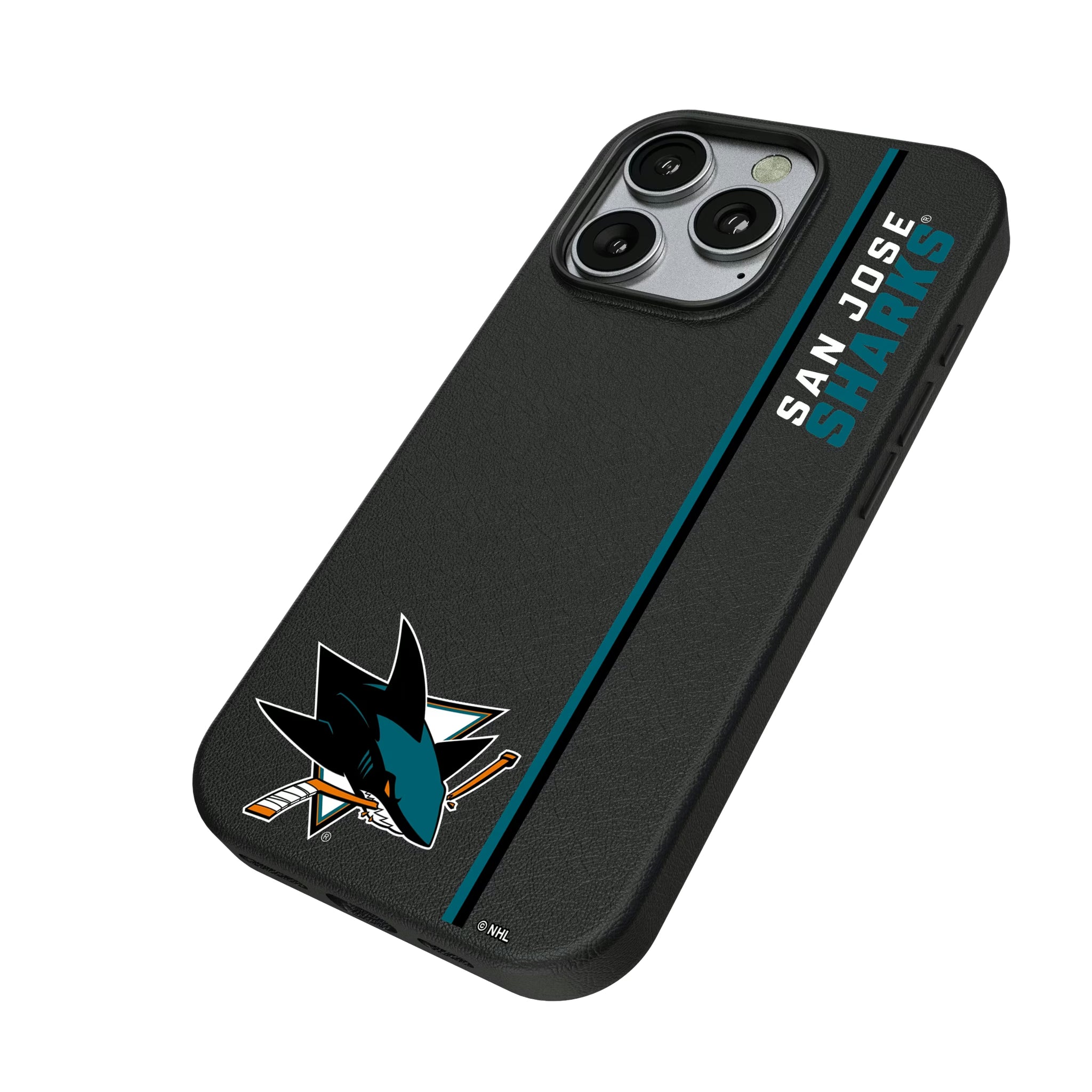 San Jose Sharks Sidebar iPhone MagSafe Compatible Phone Case for Apple iPhone - Isometric View