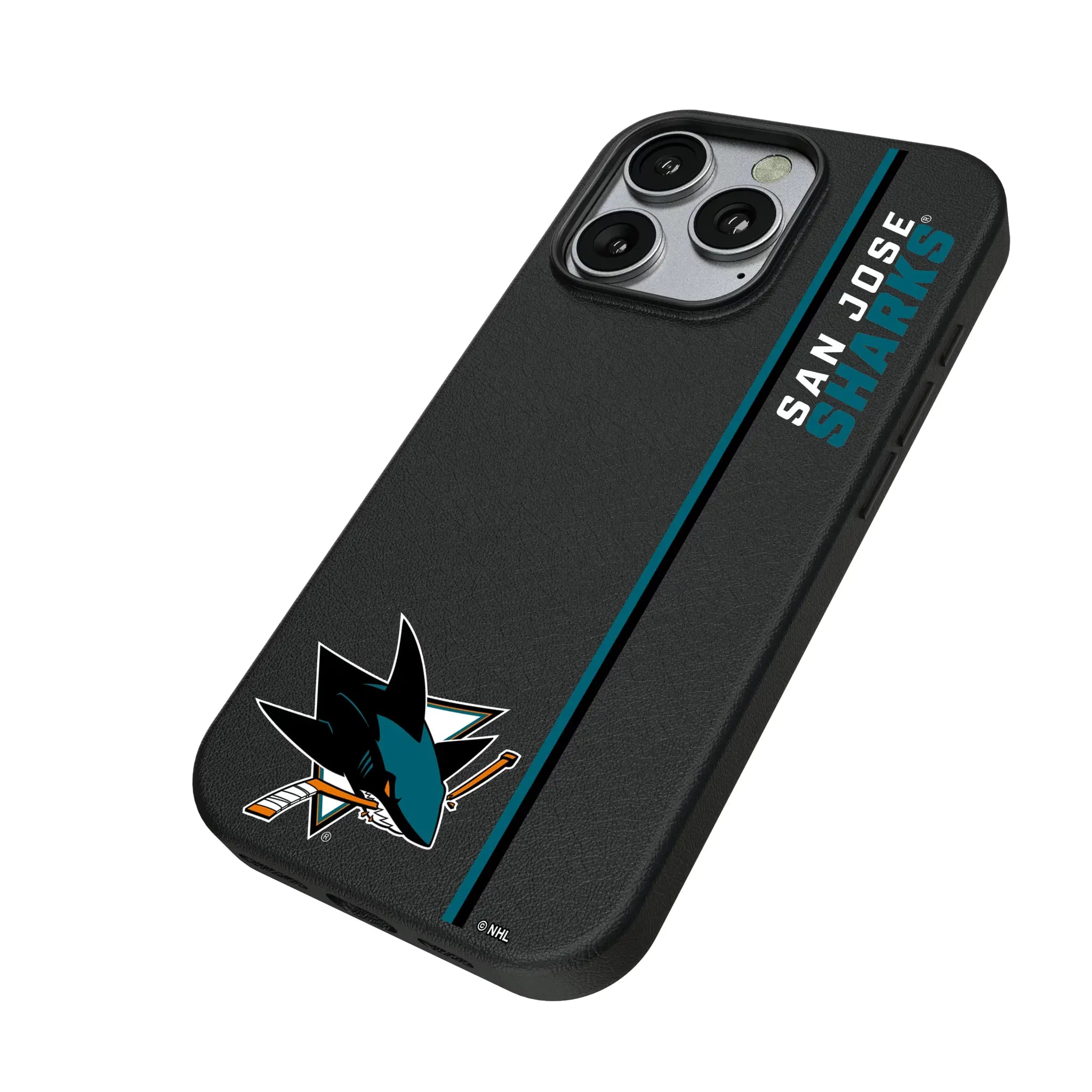 San Jose Sharks Sidebar iPhone MagSafe Compatible Phone Case for Apple iPhone - Isometric View