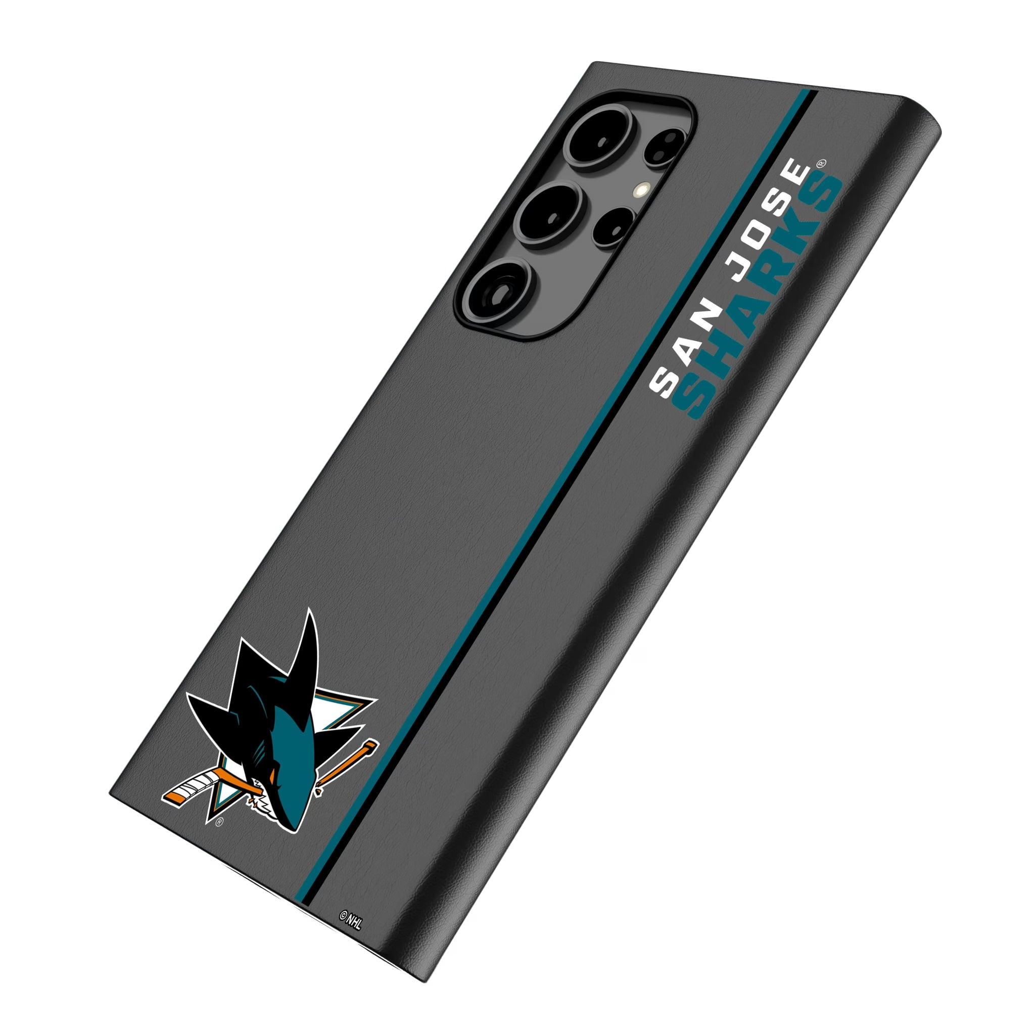 San Jose Sharks Sidebar Galaxy MagSafe Compatible Phone Case for Samsung Galaxy - Isometric View