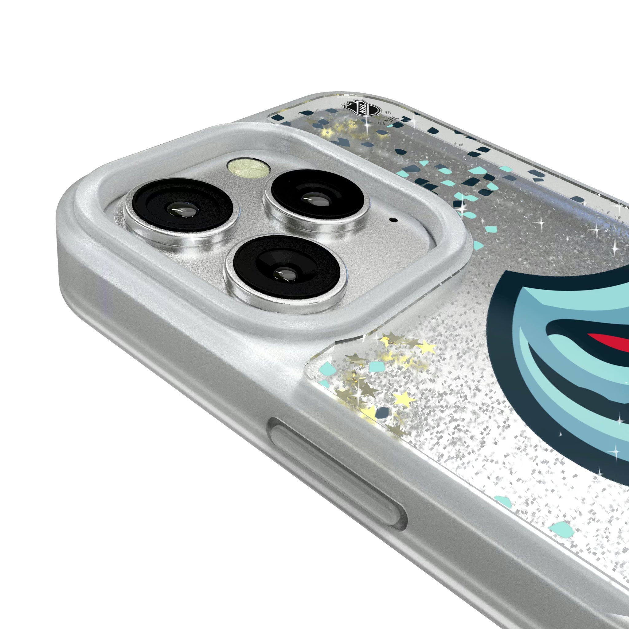 Seattle Kraken Confetti iPhone Glitter Phone Case for Apple iPhone - Detail#Device_iPhone 16 Pro