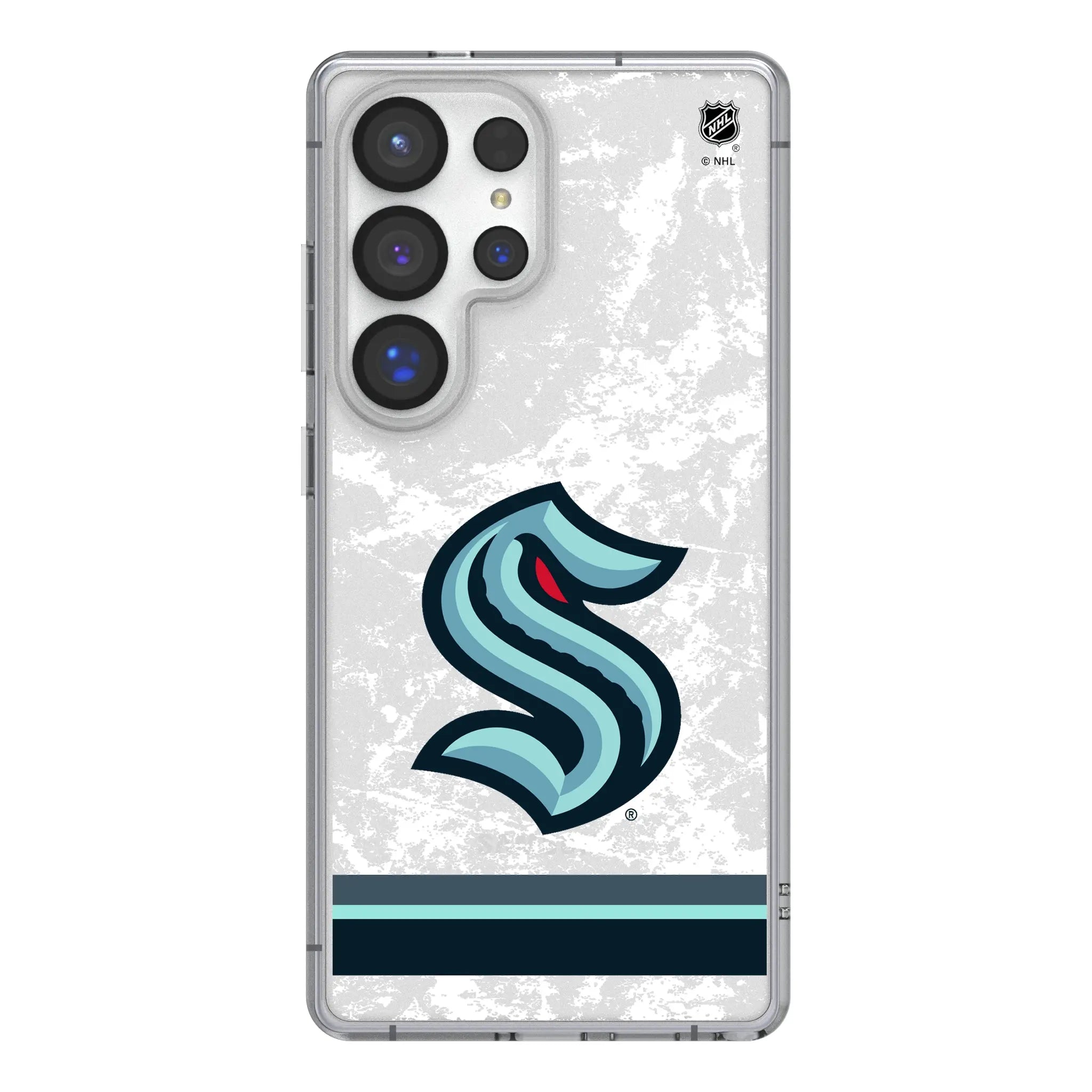 Seattle Kraken Ice Stripe Galaxy Clear Phone Case for Samsung Galaxy#Device_Galaxy S25 Ultra