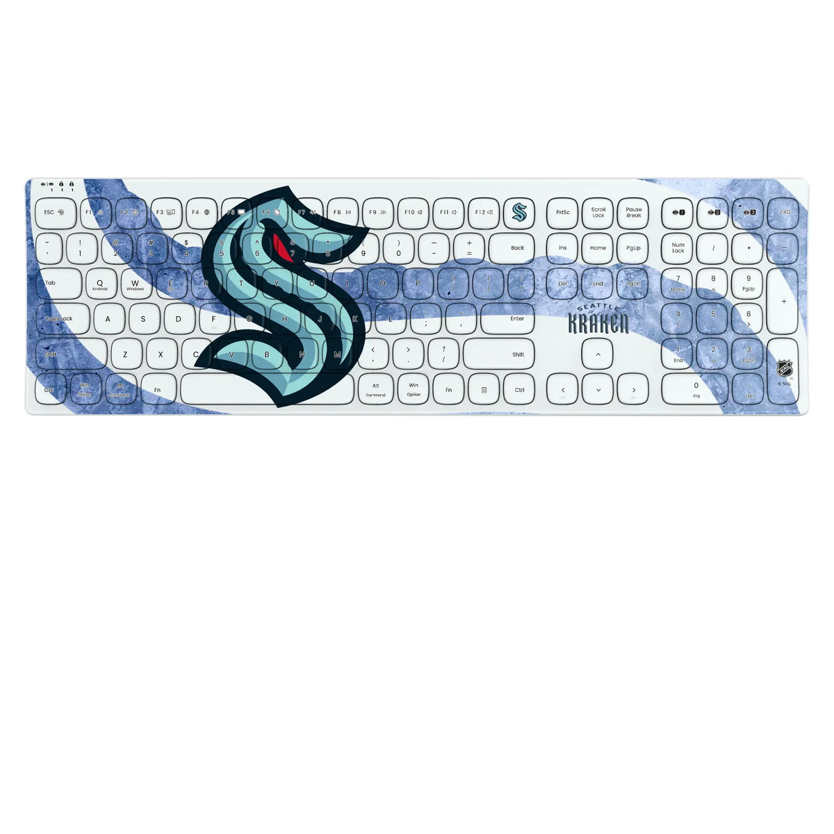 Seattle Kraken Ice Tilt KKB605 Curved Wireless Keyboard