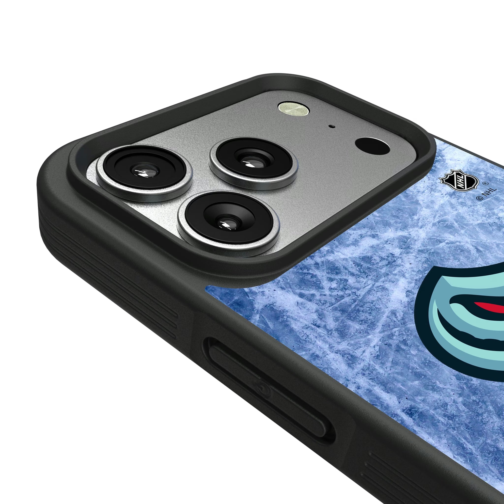Seattle Kraken Ice Wordmark iPhone Bump Phone Case for Apple iPhone - Detail#Device_iPhone 17 Pro