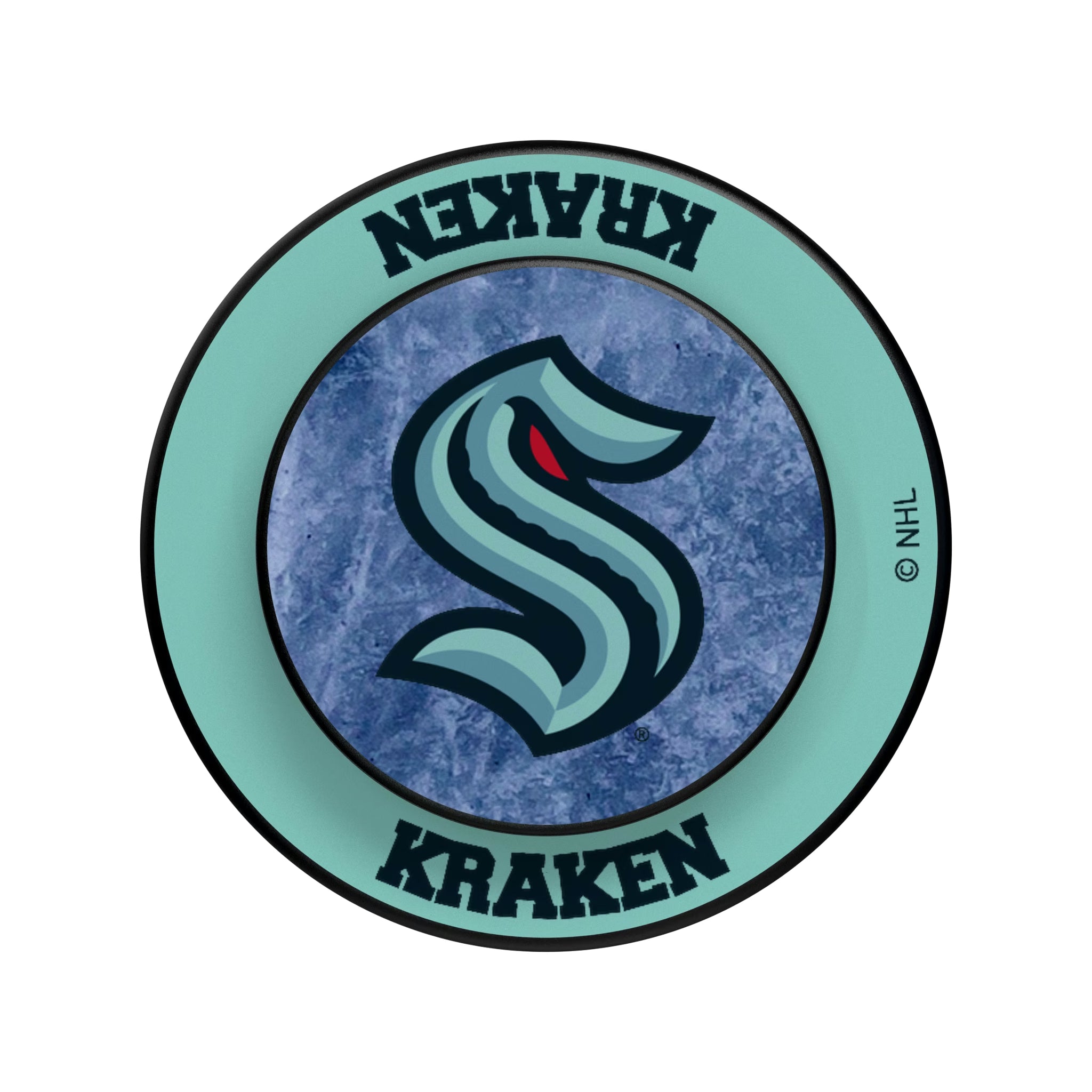 Seattle Kraken Ice Wordmark Popsockets Round Magnetic