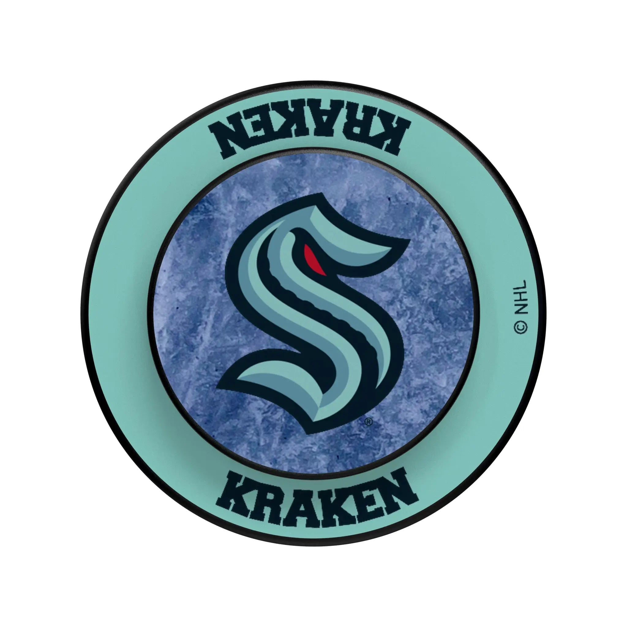 Seattle Kraken Ice Wordmark Popsockets Round Magnetic