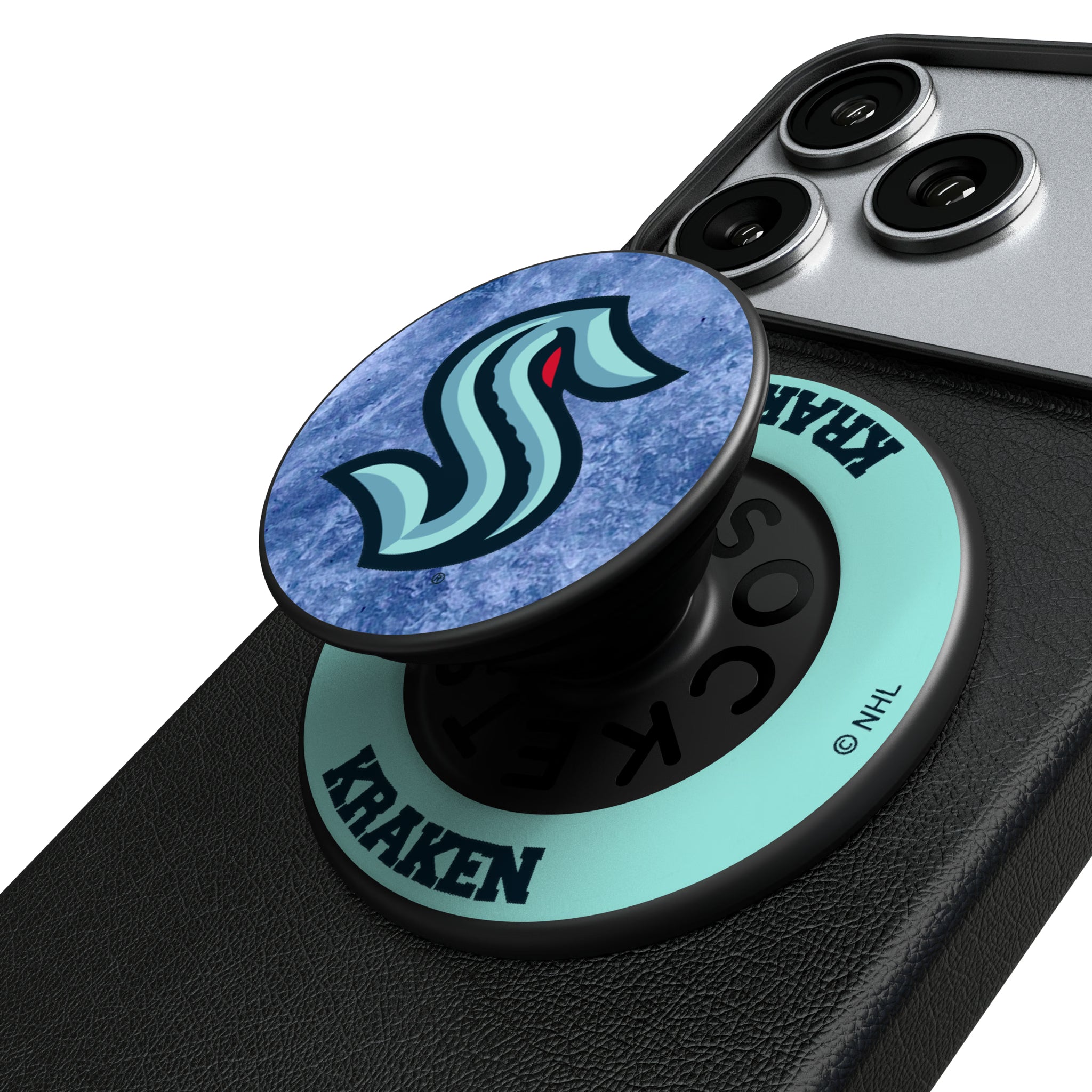 Seattle Kraken Ice Wordmark Popsockets Round Magnetic