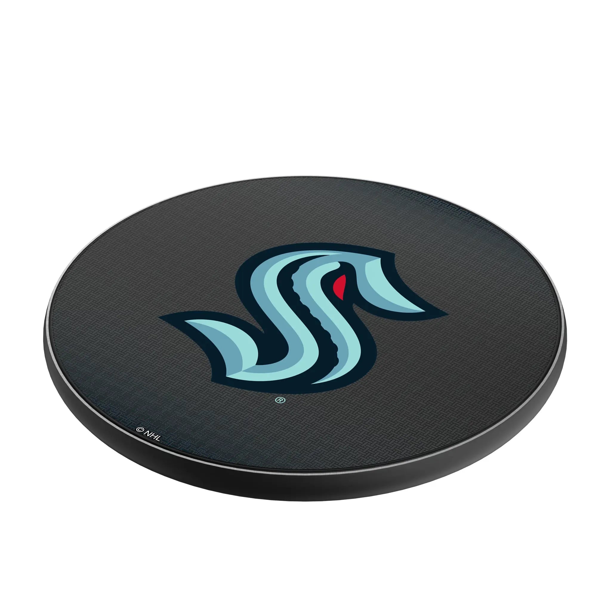 Seattle Kraken Linen 15-Watt Wireless Charger - Isometric View